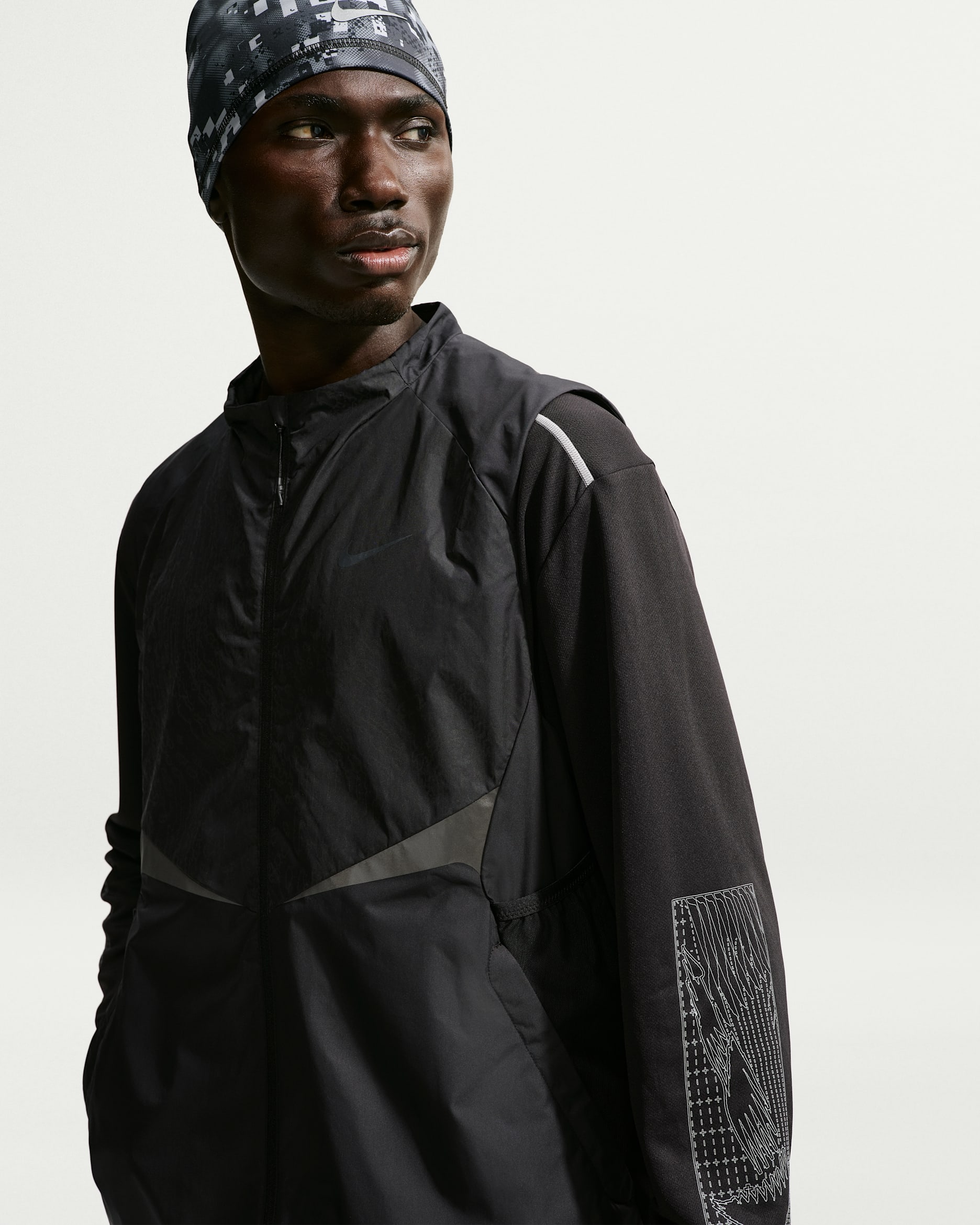Nike Stride Men's Therma-FIT Winterized Running Gilet - Black/Anthracite