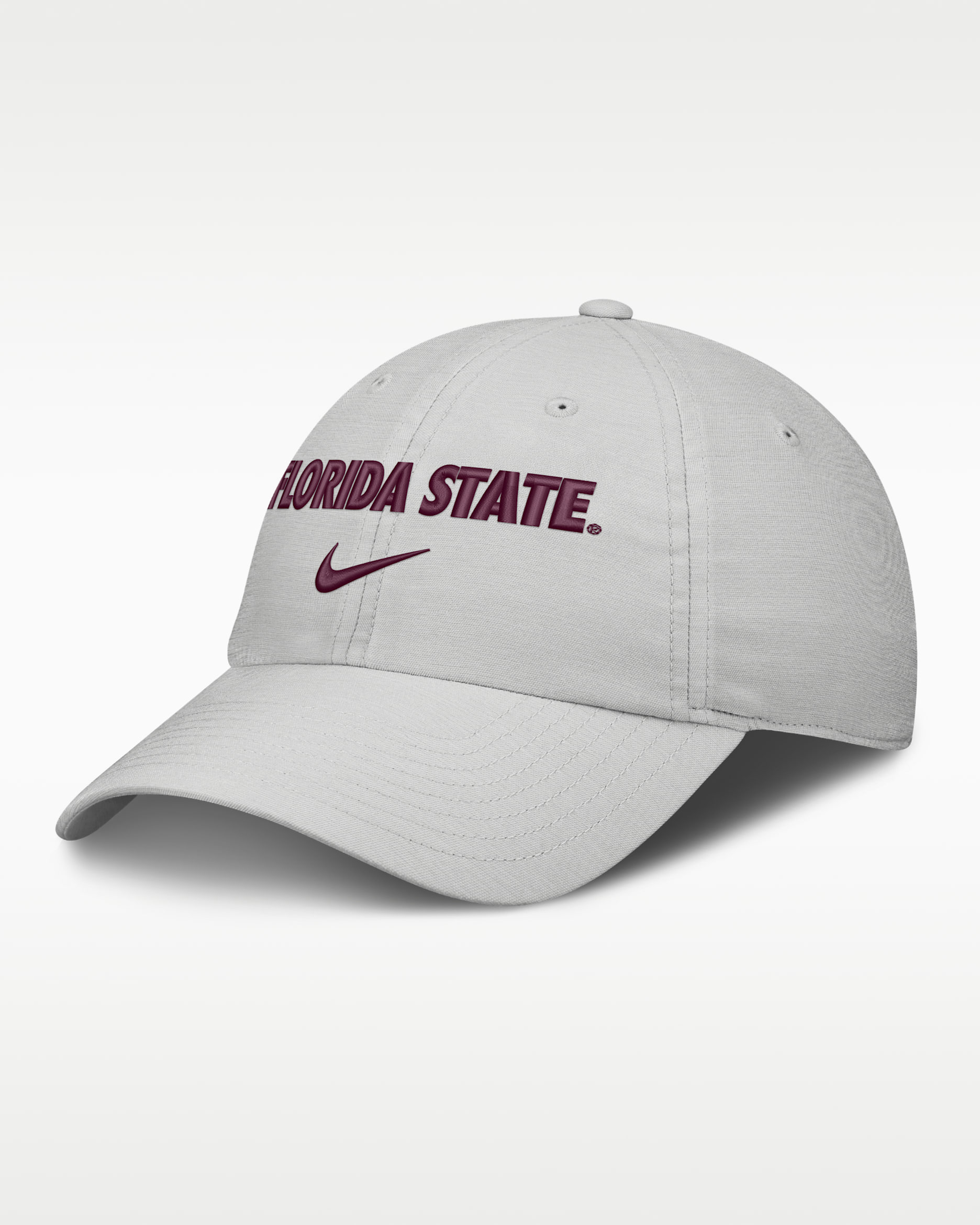 Florida State Sideline Club Practice Men's Nike College Adjustable Hat - Photon Dust