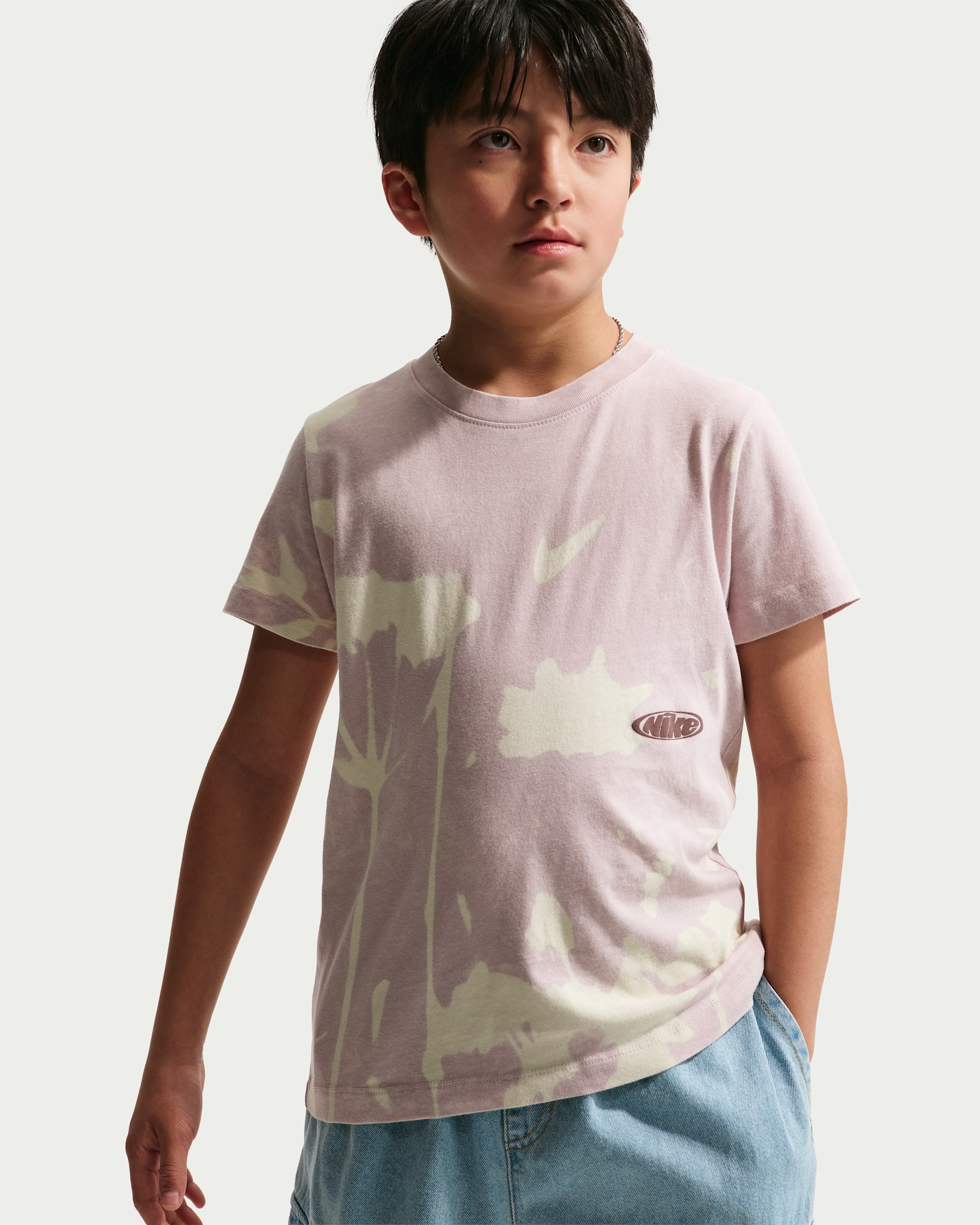 Playera para niños talla grande Nike Sportswear - Rosado partícula