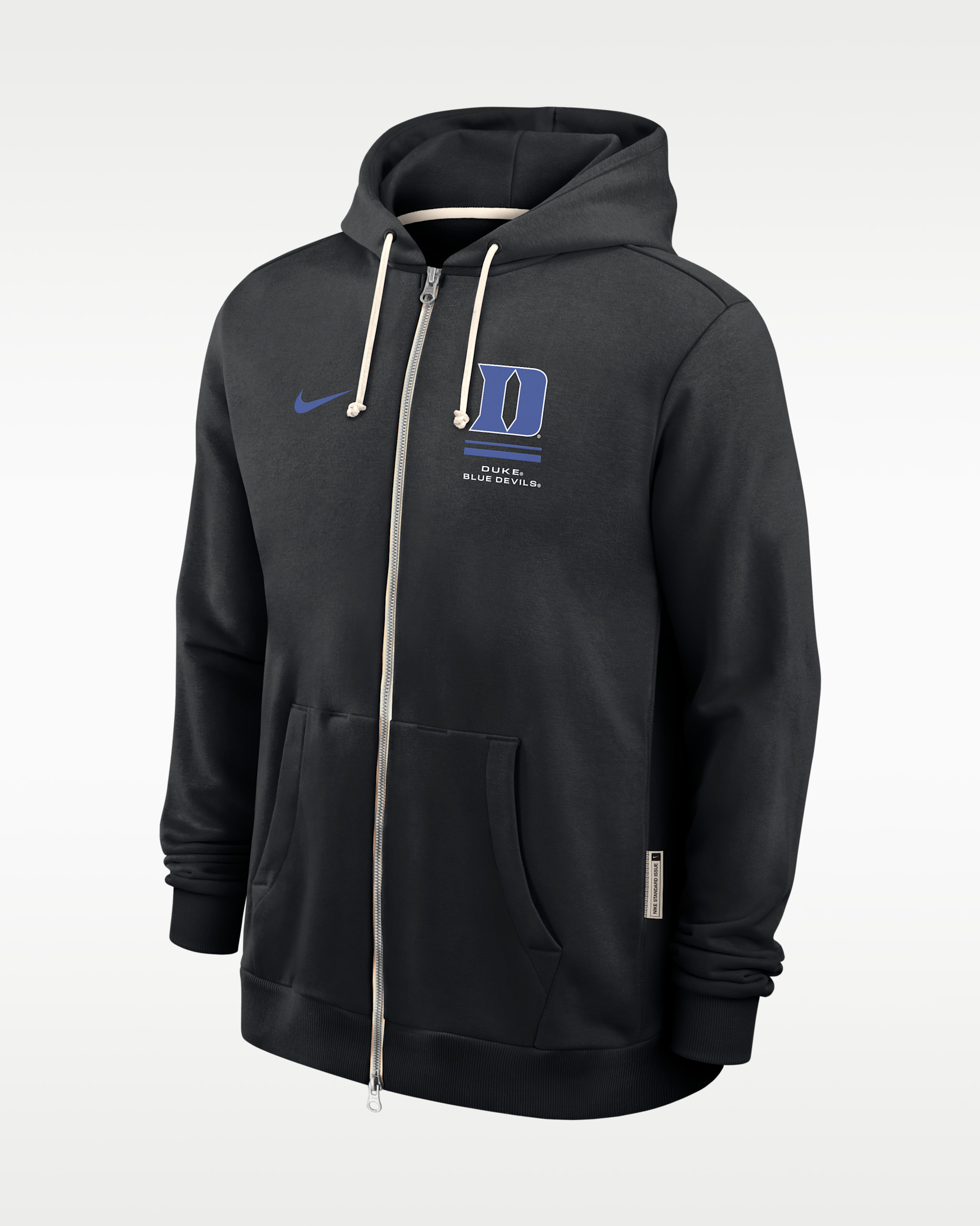 Duke Sideline Standard Issue Men's Nike Dri-FIT College Full-Zip Hoodie - Black