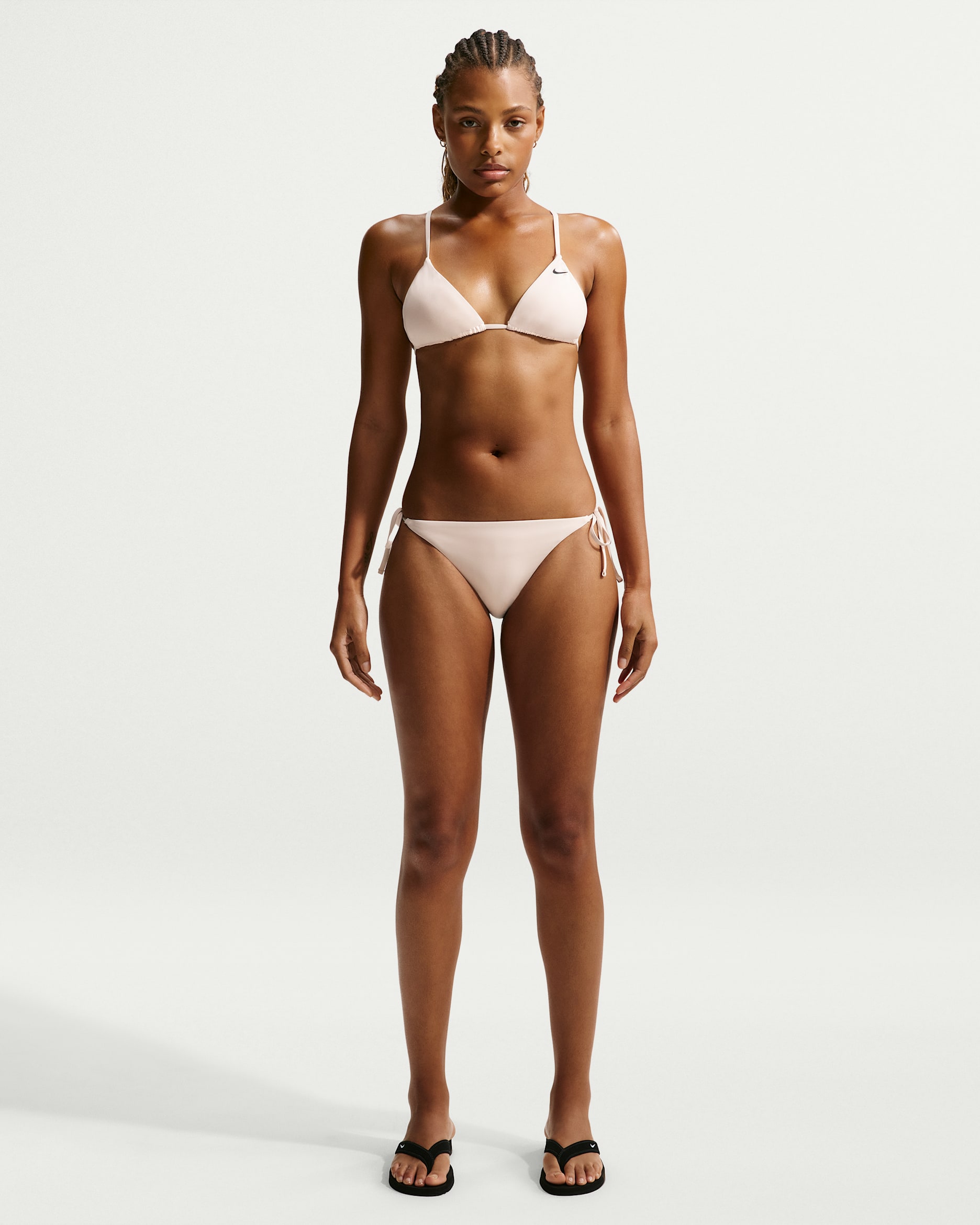 Nike Swim Effortless Essential Women's Tie String Bikini Bottom - Chalk