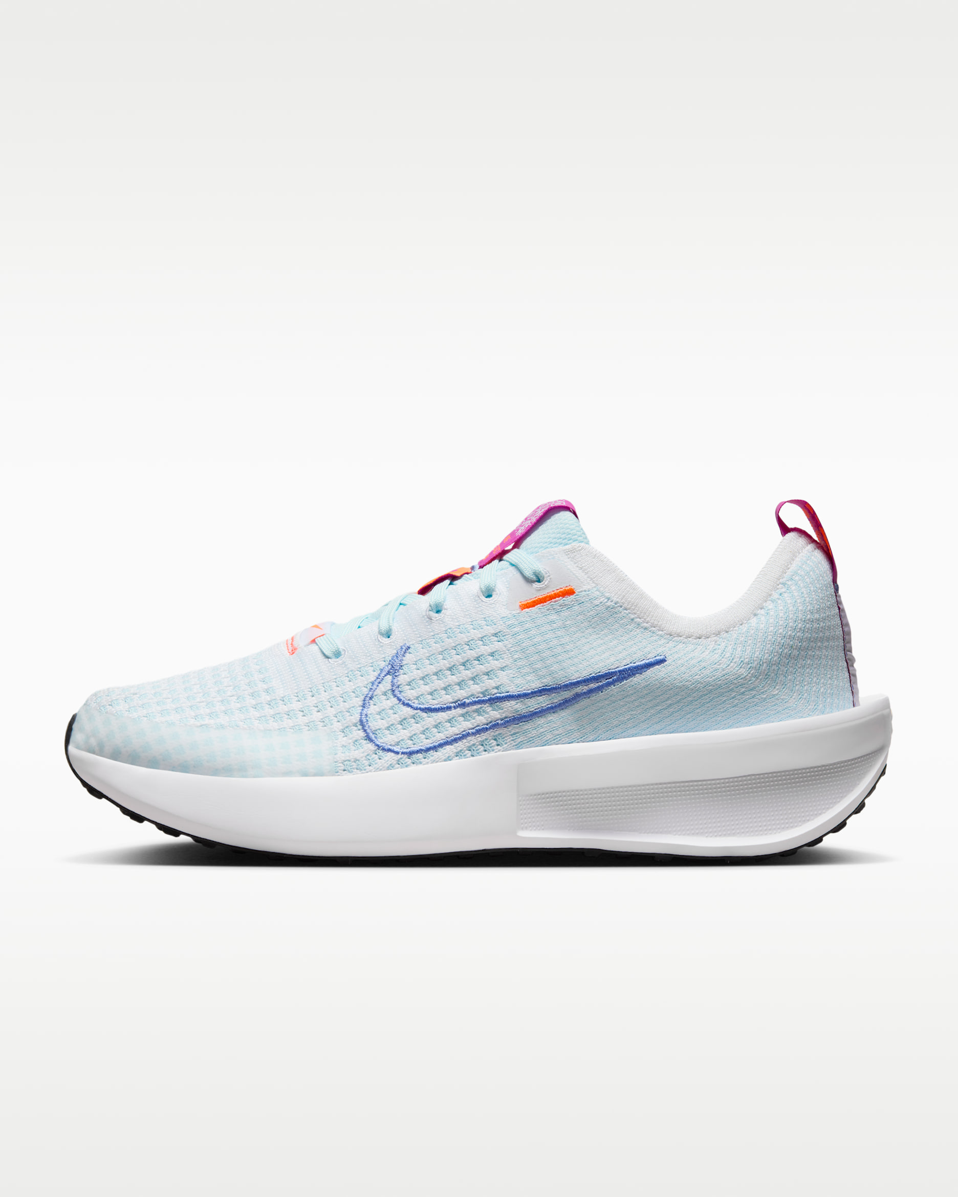 Nike Interact Run Women's Road Running Shoes - White/Glacier Blue/Beyond Pink/Royal Pulse