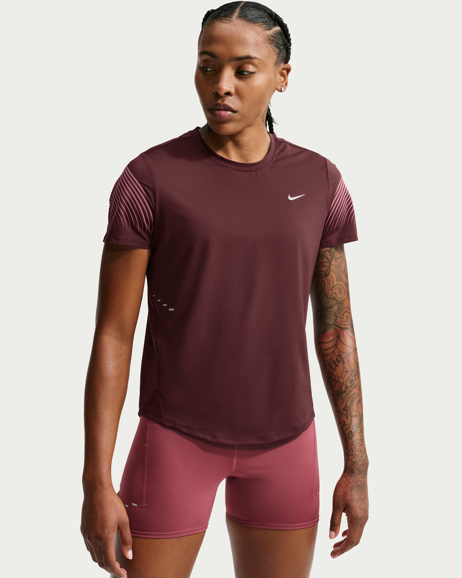 Nike Swift Flash Women's Dri-FIT Running Top - Mystic Dates/Pink Smoke