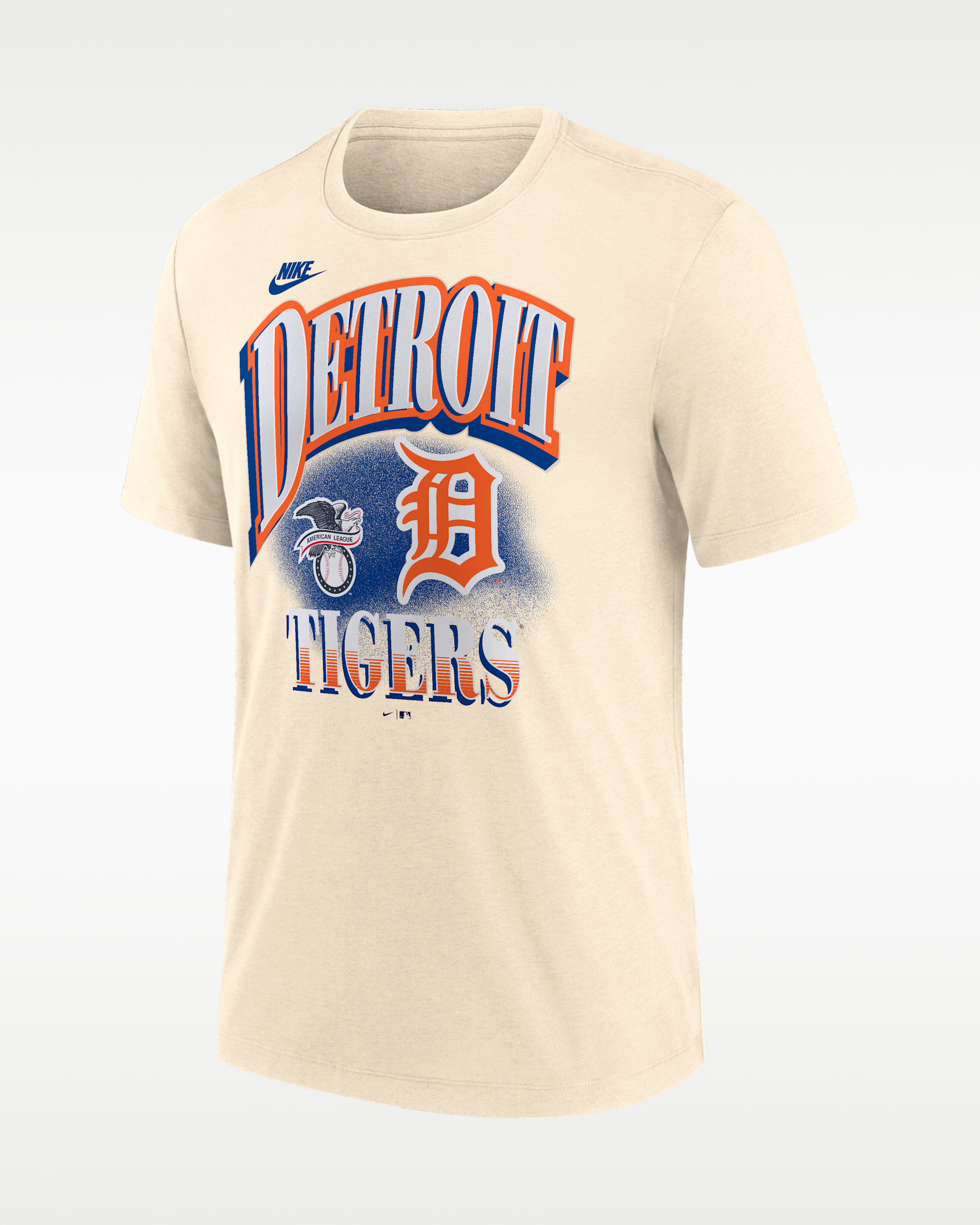 Detroit Tigers Vintage Men's Nike MLB T-Shirt - Natural