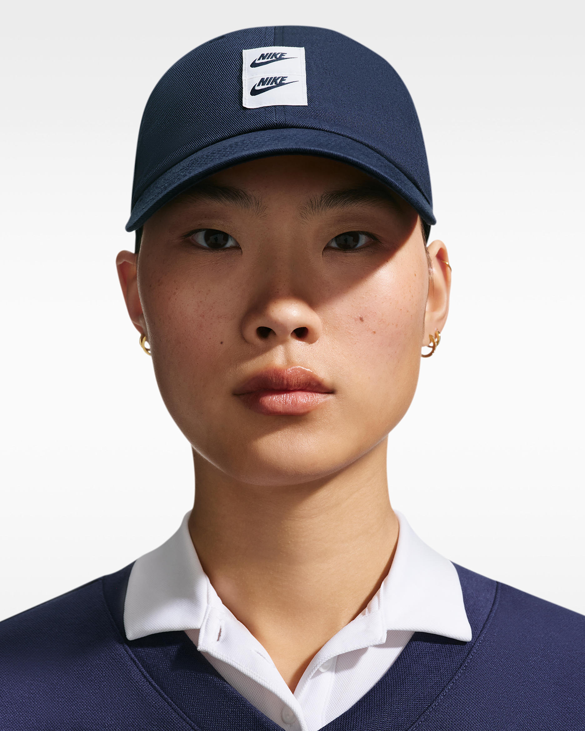 나이키 클럽 골프 드라이 핏 언스트럭처 캡 - 칼리지 네이비/화이트
