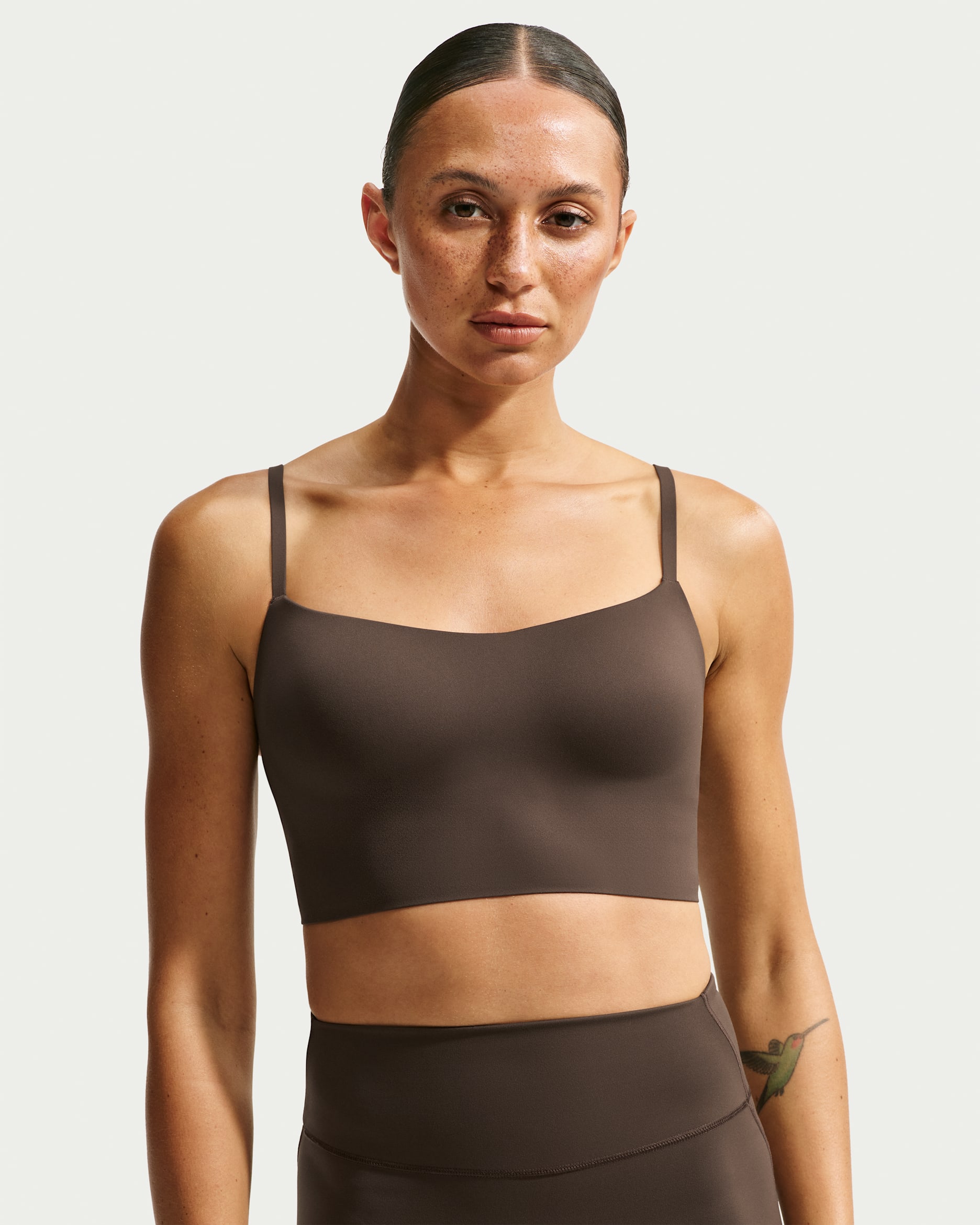 NikeSKIMS Matte Women's Cami Longline Bra - NSKM Dark Sepia