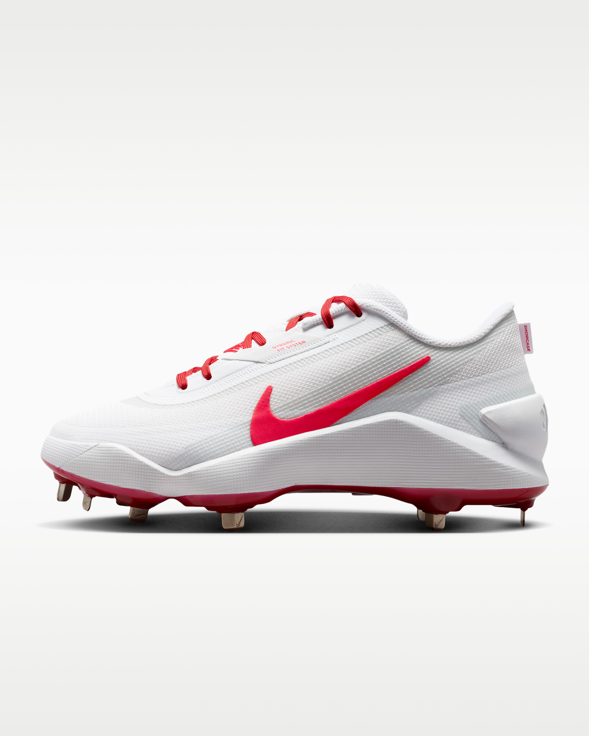 Nike Diamond Showcase MTL Baseball Cleats - White/University Red