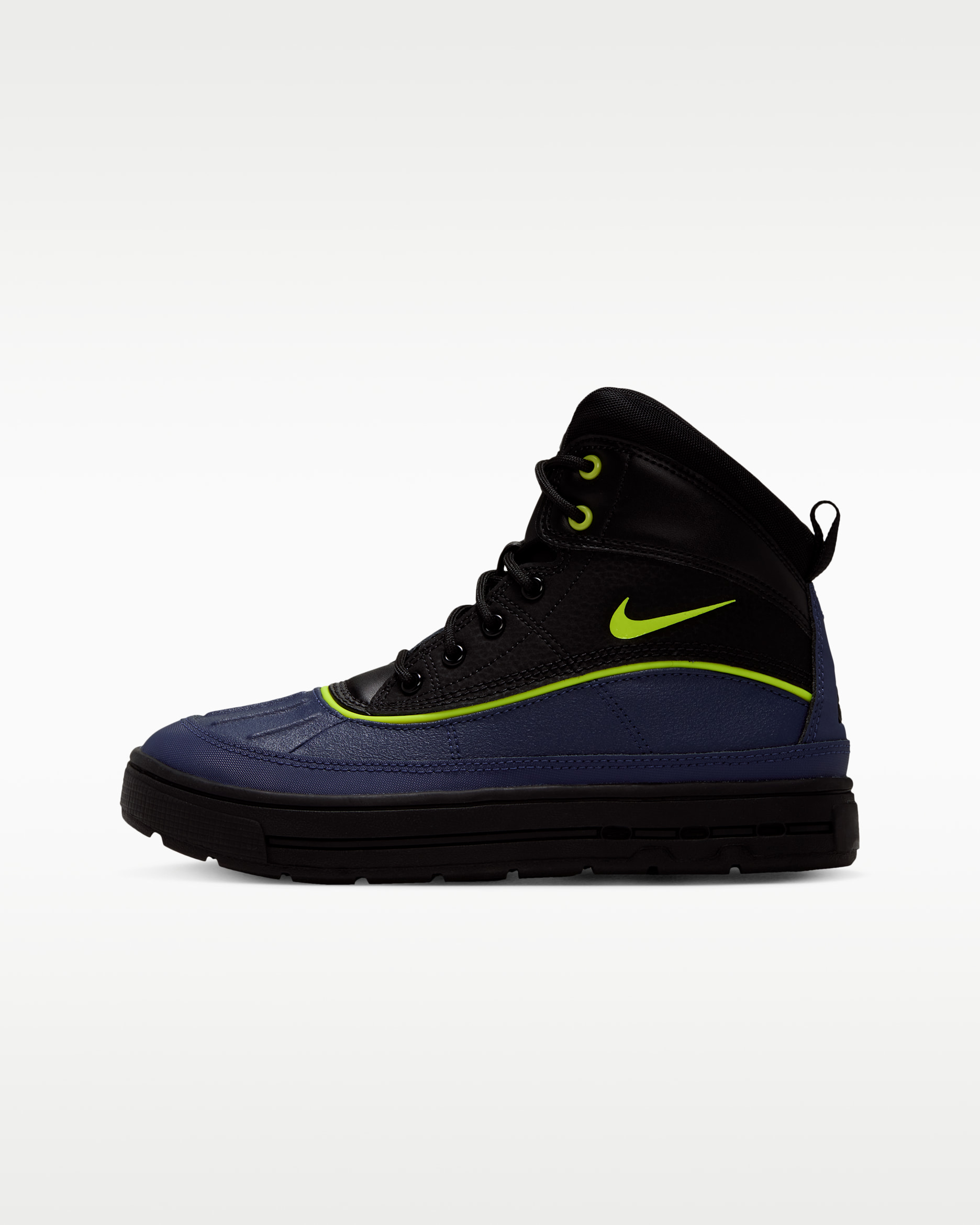 Nike Woodside 2 High Big Kids' Boots - Black/Midnight Navy/Lemon Venom