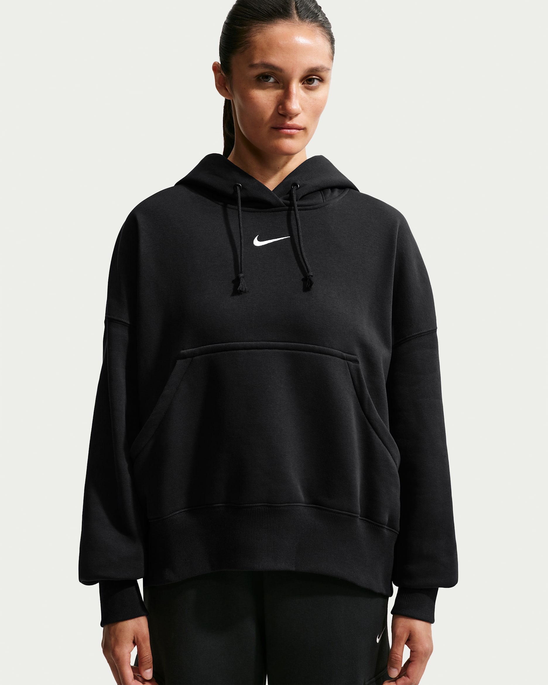 Sweat à capuche ultra-oversize Nike Sportswear Phoenix Fleece pour femme - Noir/Sail