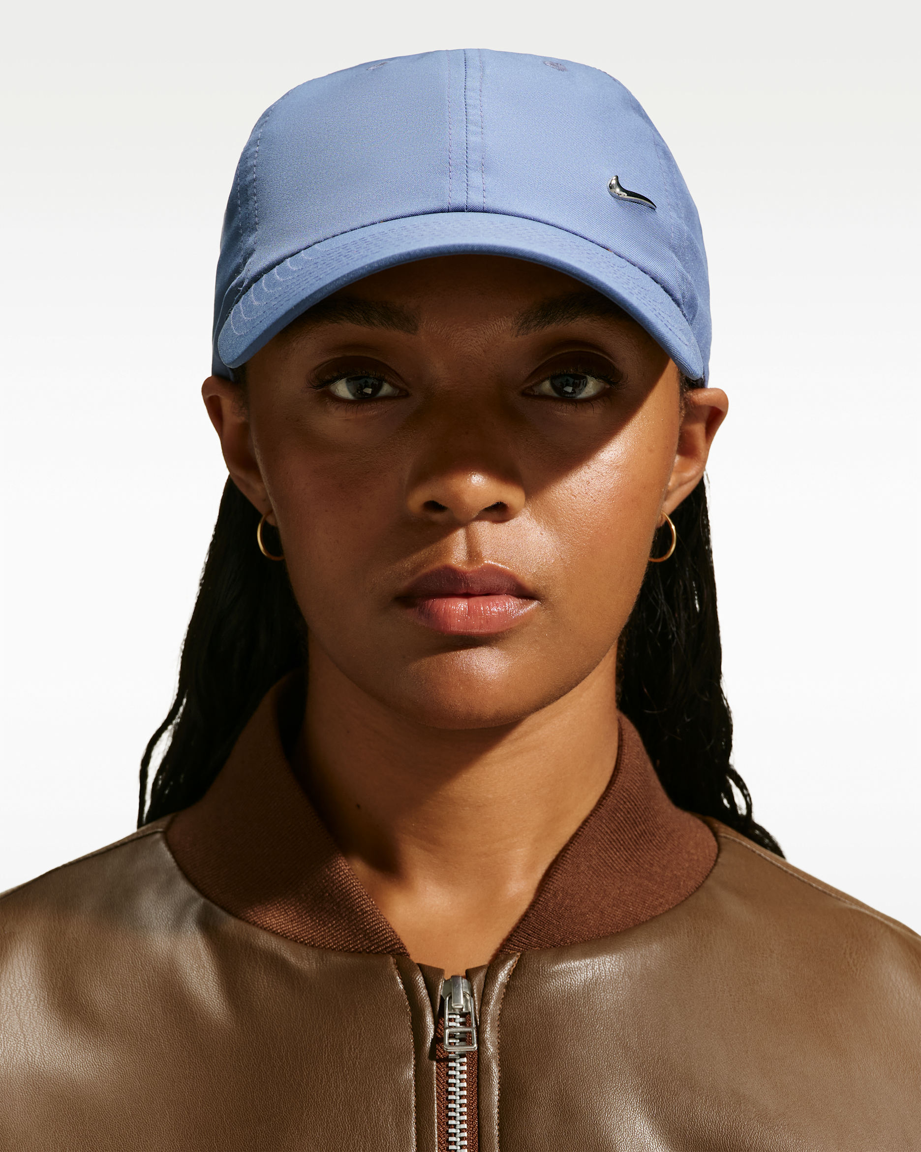 Nike Dri-FIT Club Unstructured Metal Swoosh Cap - Diffused Blue/Metallic Silver