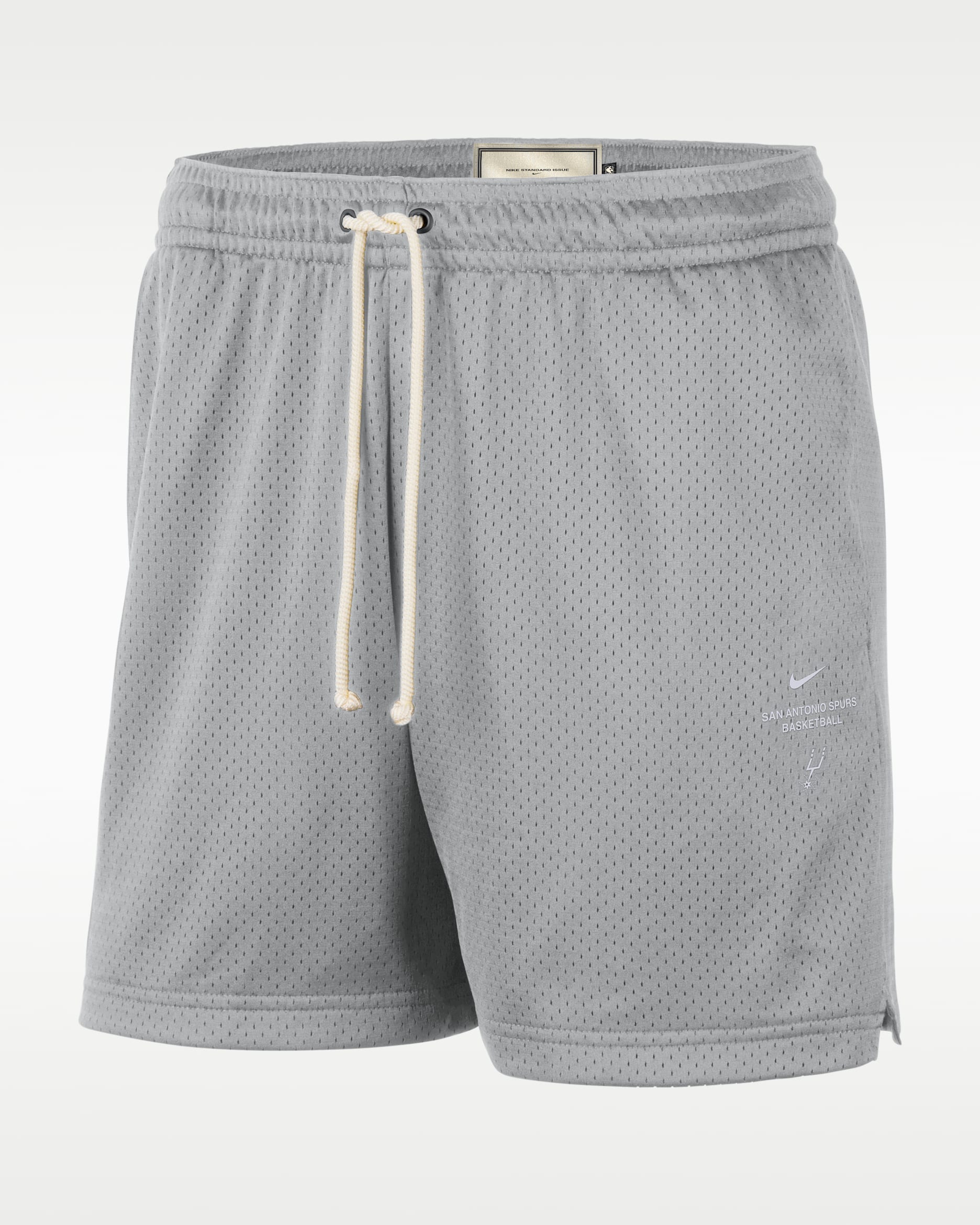 Short de basket en mesh Dri-FIT 13 cm San Antonio Spurs Standard Issue pour homme - Flat Silver