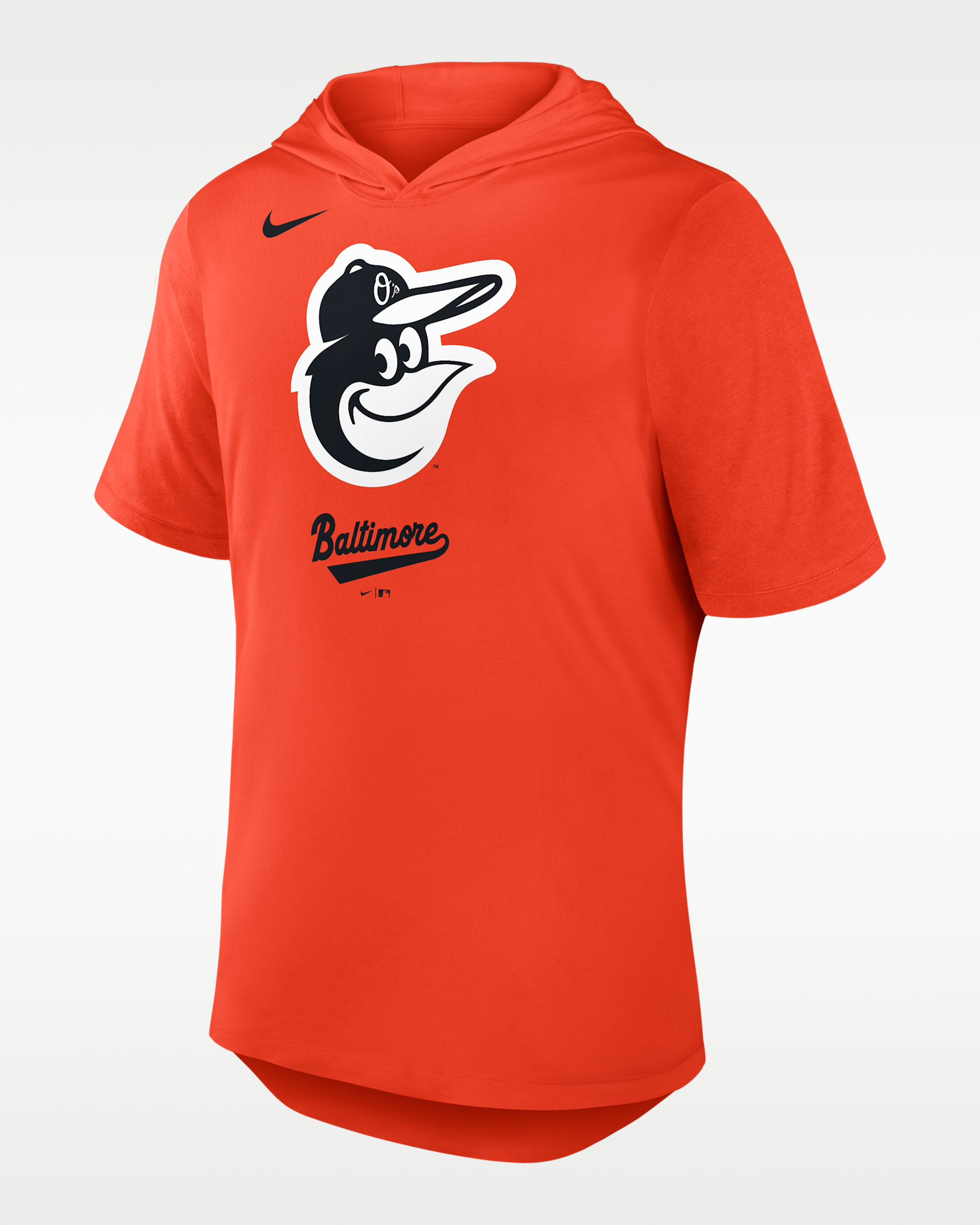 Playera Nike Dri-FIT de la MLB con gorro para hombre Baltimore Orioles Logo - Naranja