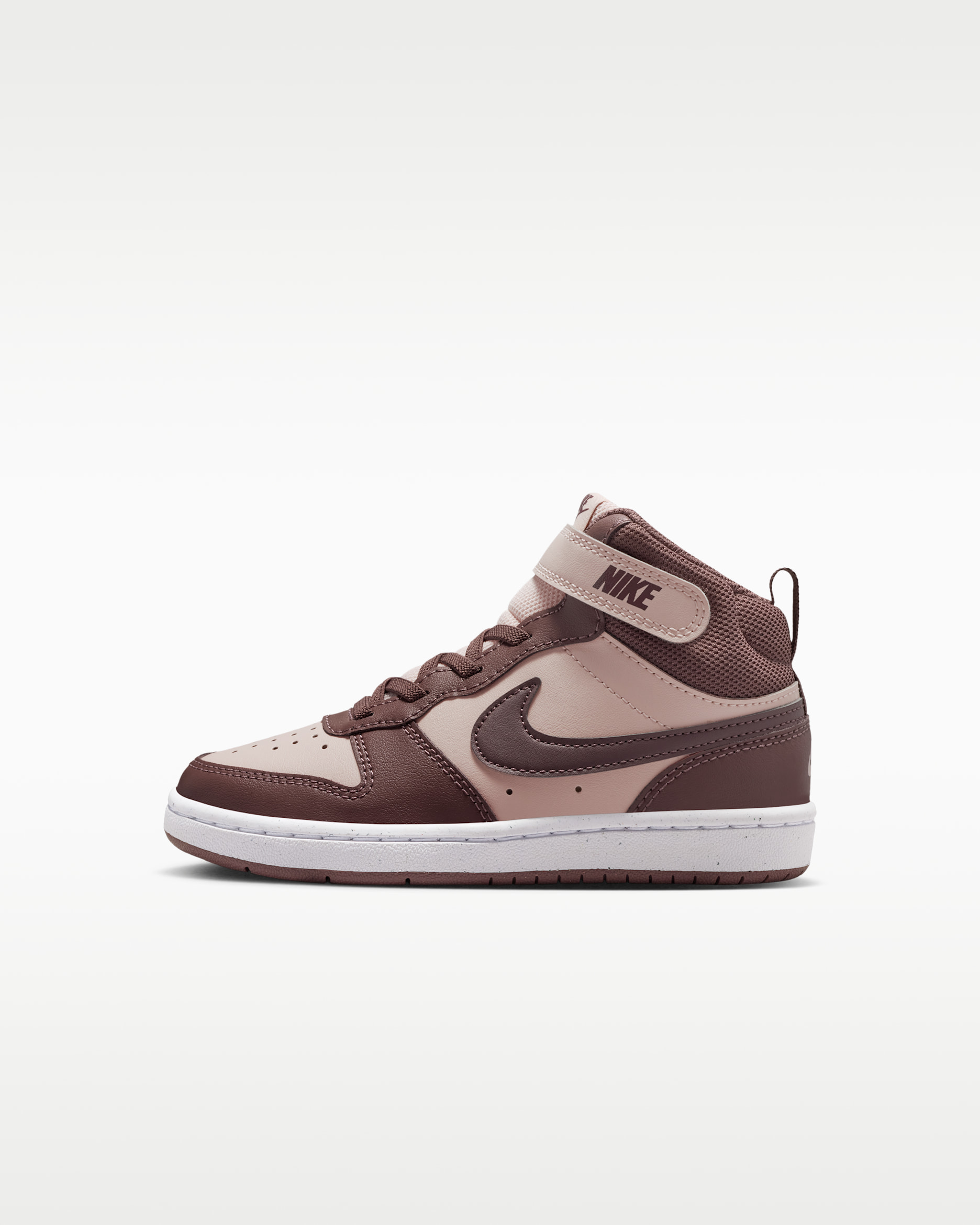 Nike Court Borough Mid 2 Little Kids' Shoes - Silt Red/White/Tattoo