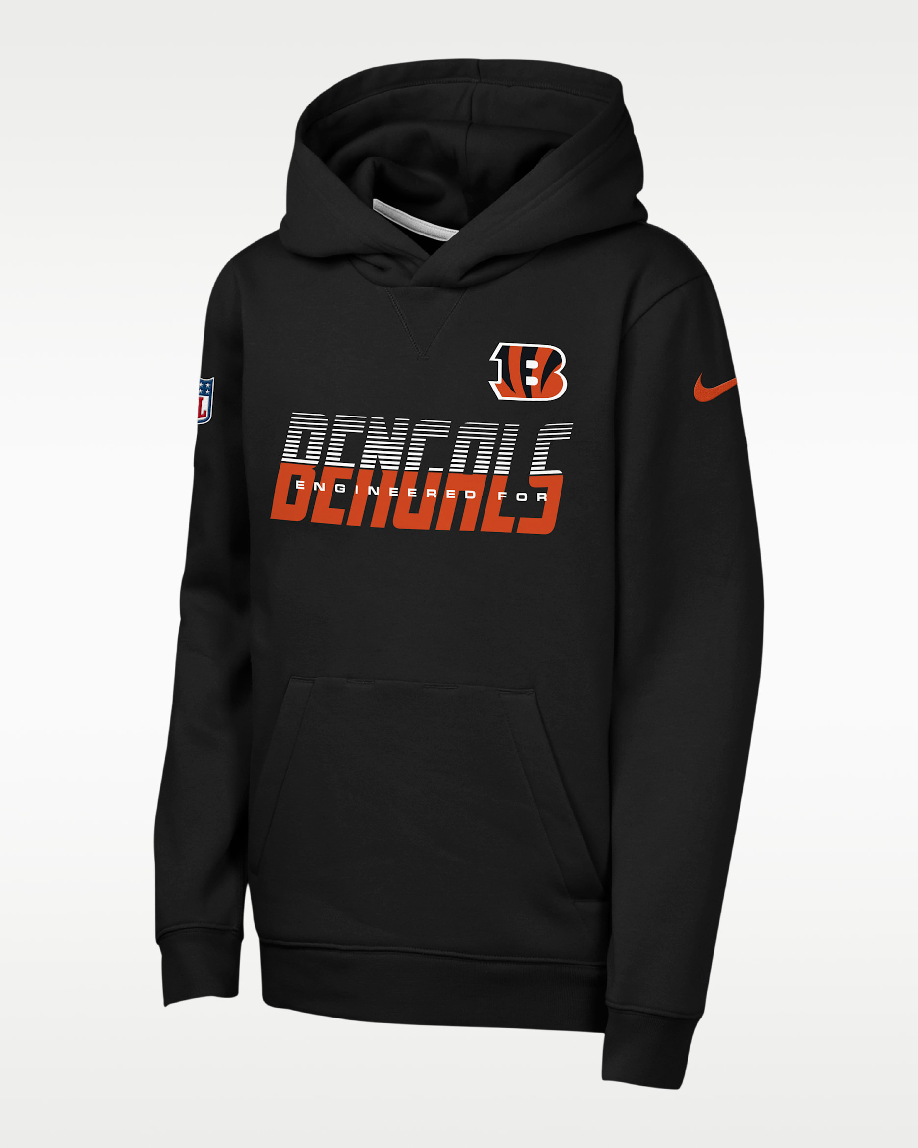 Cincinnati Bengals Sideline Big Kids' Nike NFL Pullover Hoodie - Black