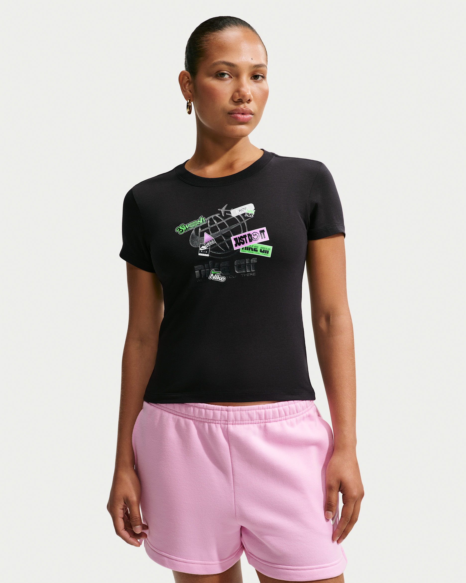 Nike Sportswear Chill Knit Women's Slim Mod-Cropped T-Shirt - Black