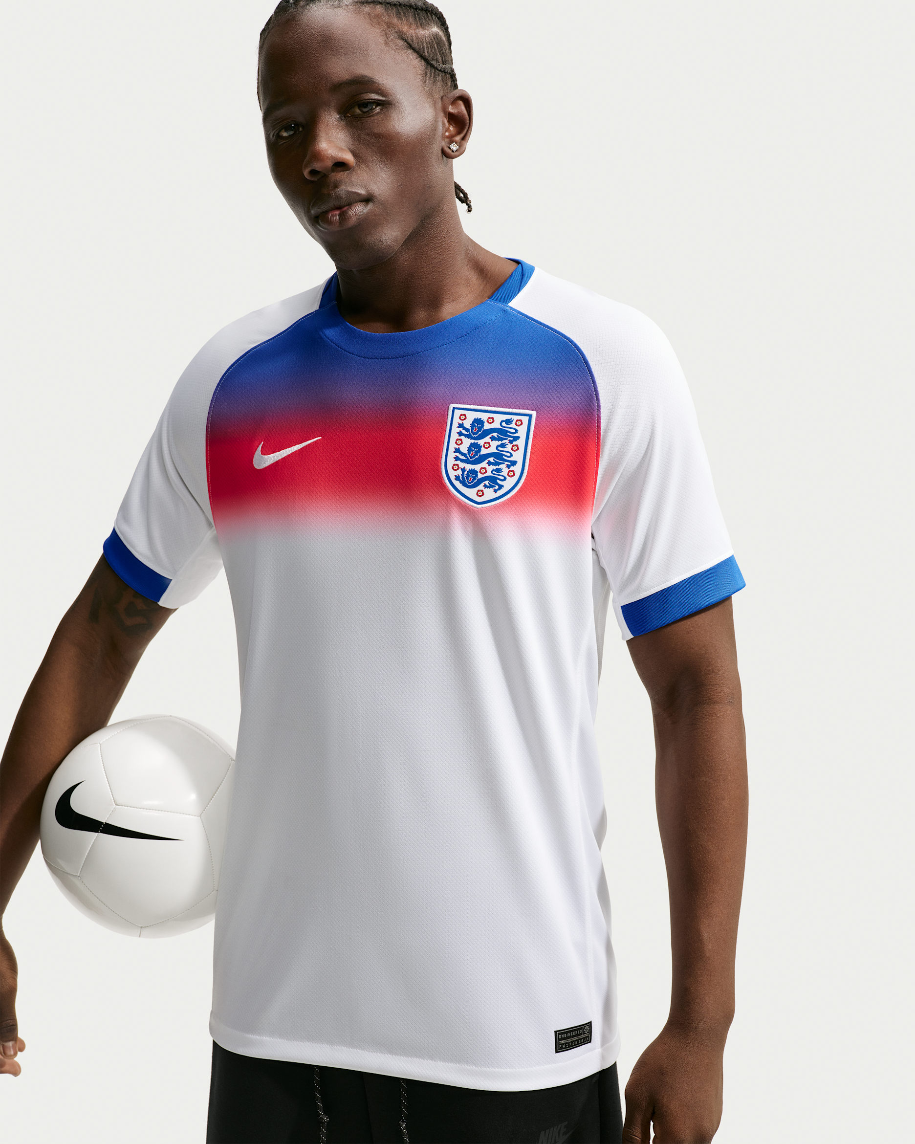 England 2025 Stadium Home (Women's Team) Men's Nike Dri-FIT Football Replica Shirt - Hyper Royal/White/White