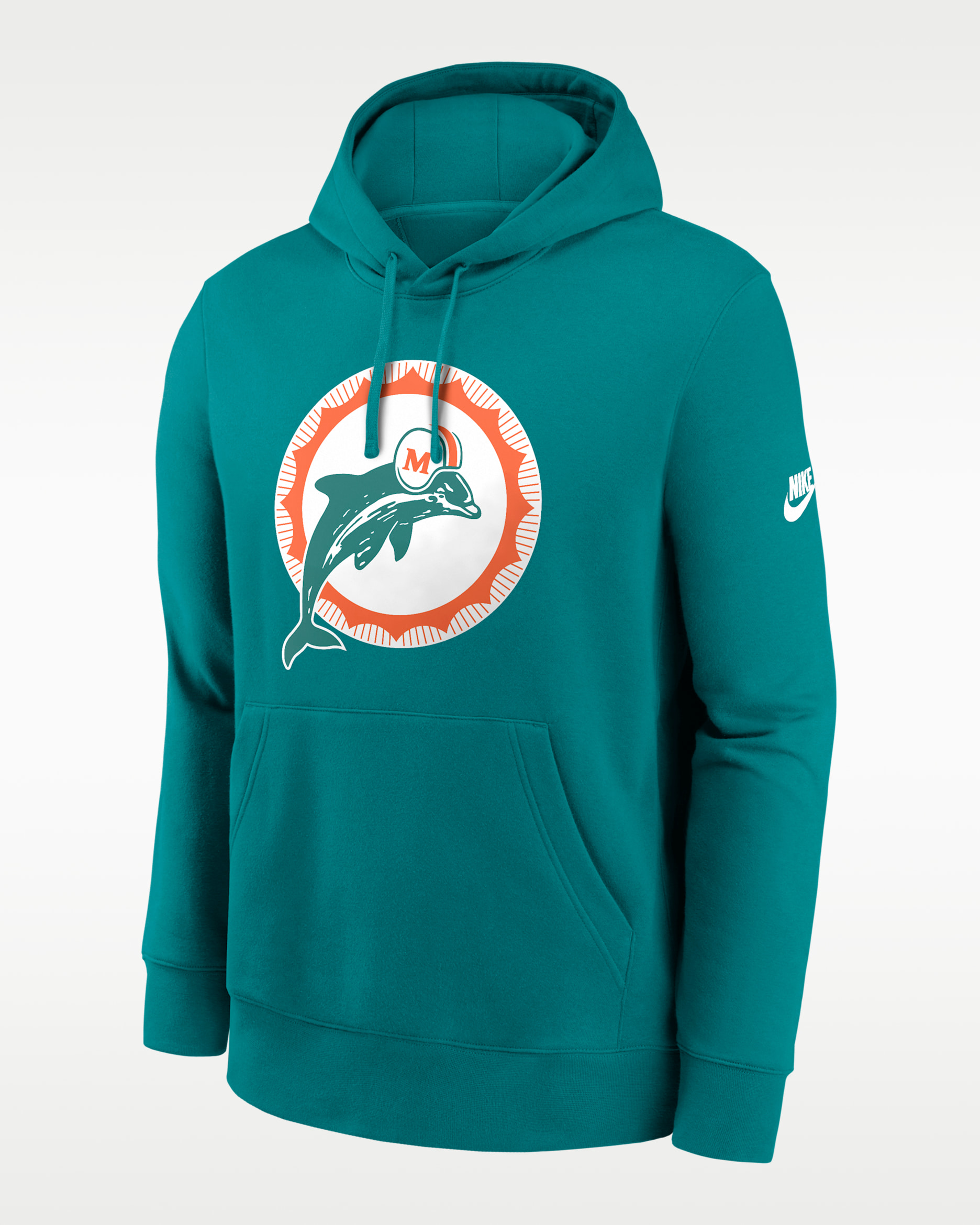 Sudadera con gorro sin cierre Nike de la NFL para hombre Miami Dolphins Club Logo - Martes de carnaval