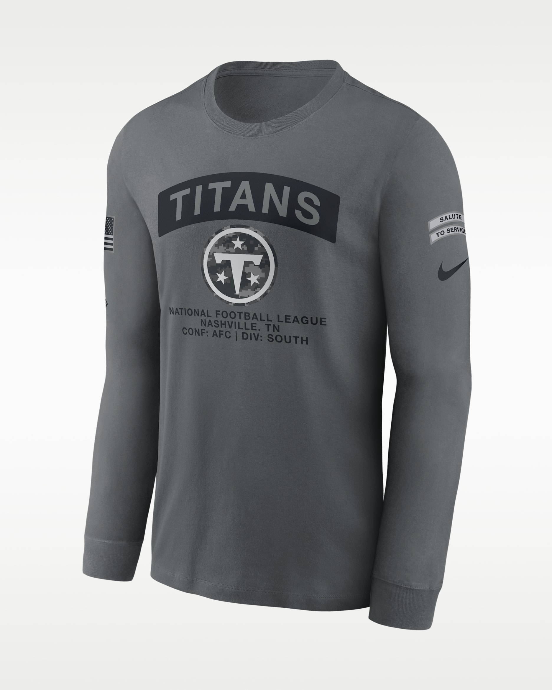 Tennessee Titans Salute to Service Men's Nike NFL Long-Sleeve T-Shirt - Grey