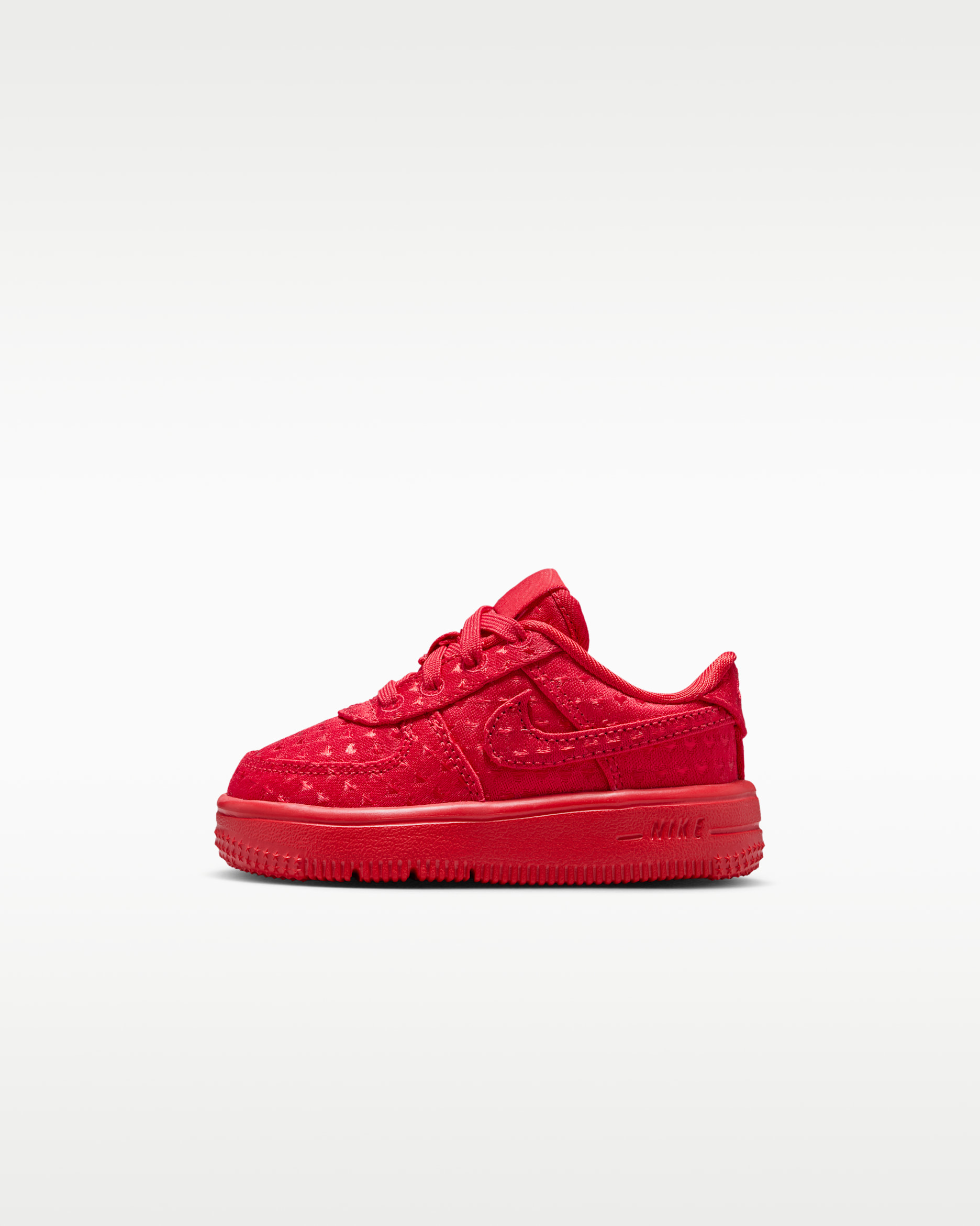 Sko Nike Force 1 Low V Lace för baby/små barn - University Red/Svart/University Red