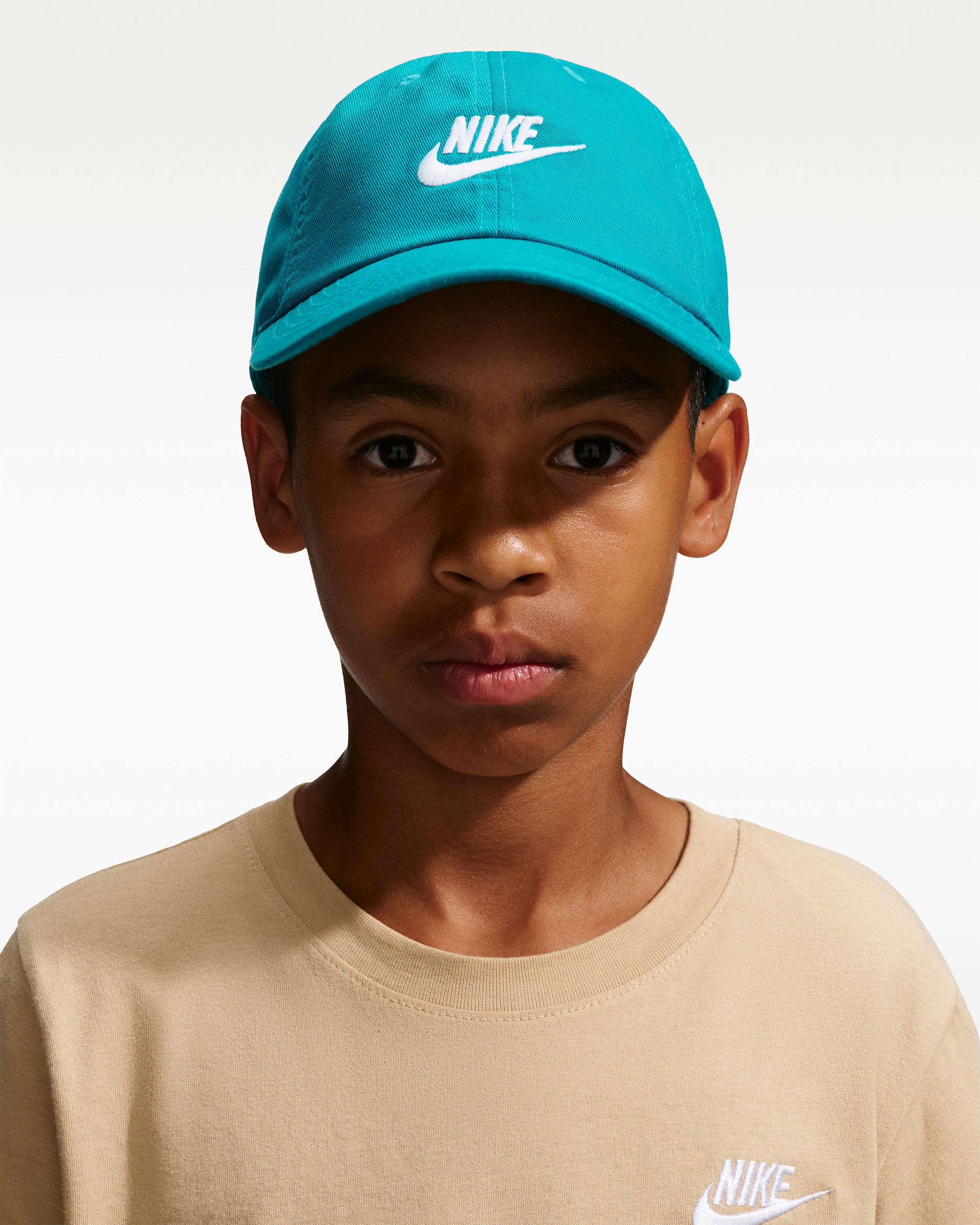 Nike Club Kids' Unstructured Futura Wash Cap - Energy/White