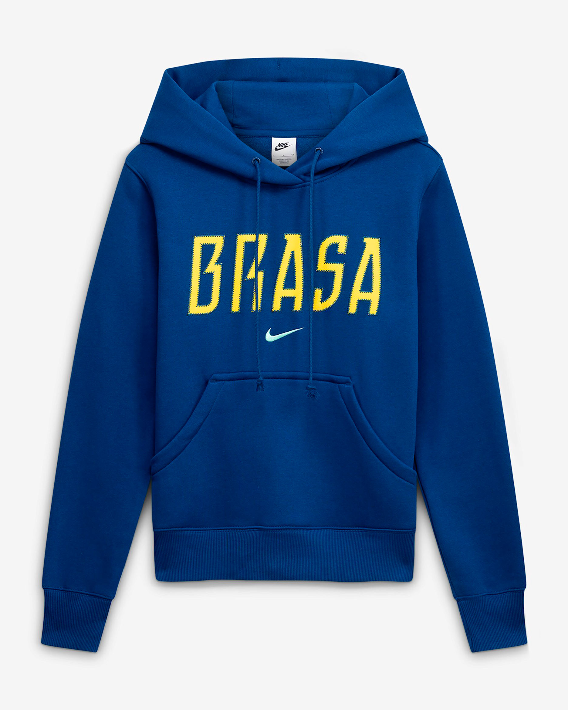 Brazil Phoenix Fleece Women's Nike Soccer Pullover Hoodie - Coastal Blue/Light Menta