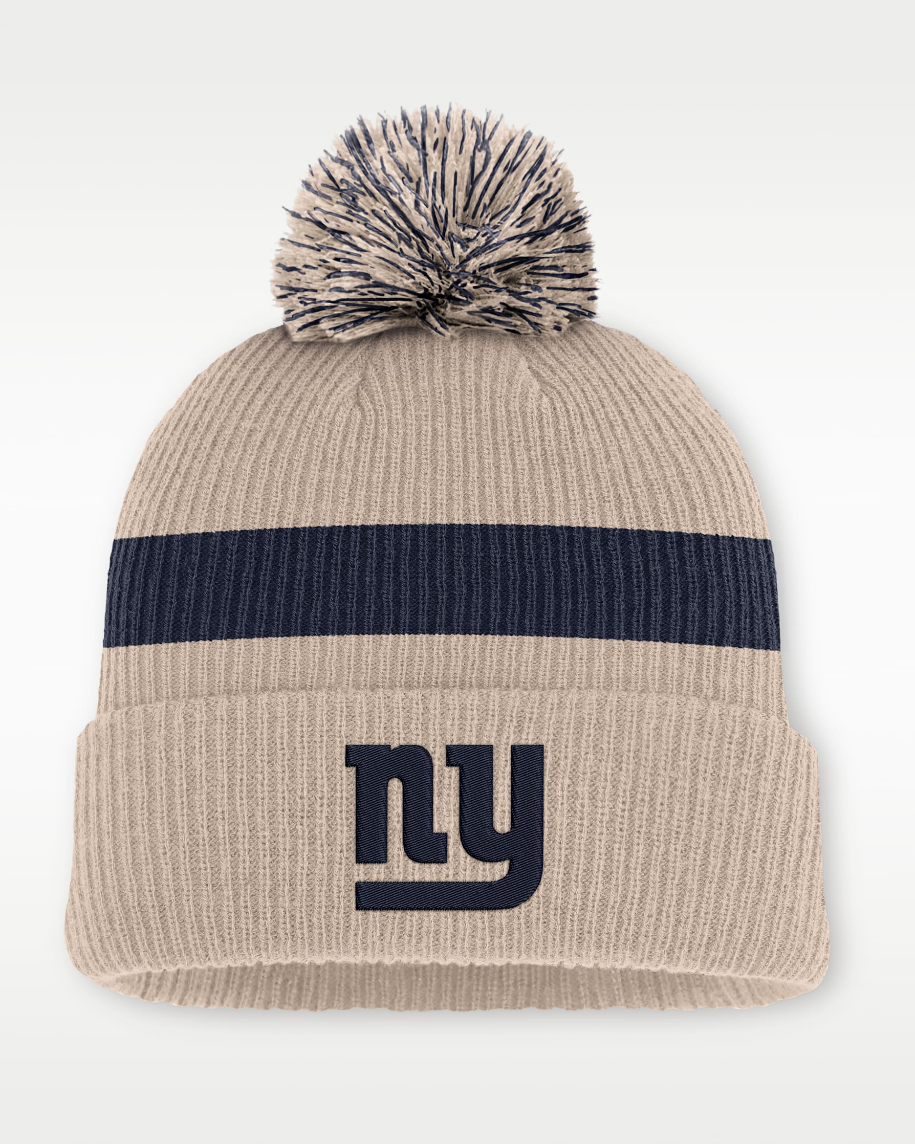 Gorro con dobladillo y pompón Nike de la NFL de los New York Giants para hombre, línea Rewind Peak - Arena
