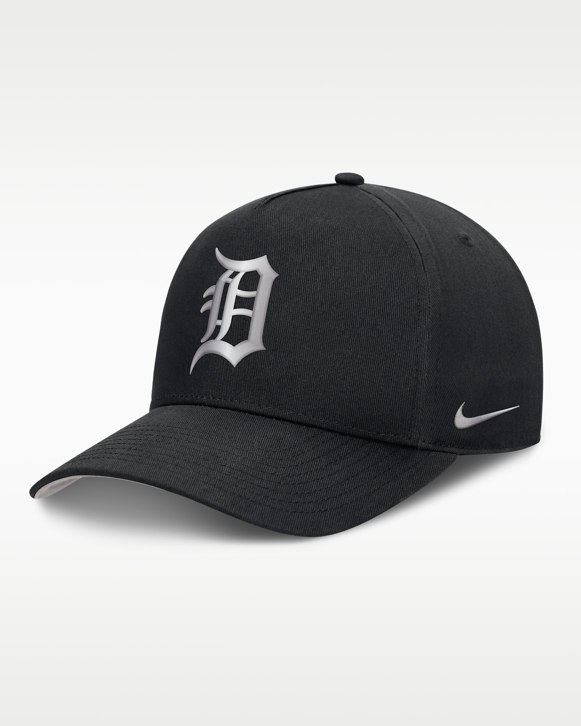 Detroit Tigers Rise Men's Nike Dri-FIT MLB A-Frame Trucker Adjustable Hat - Black/Grey
