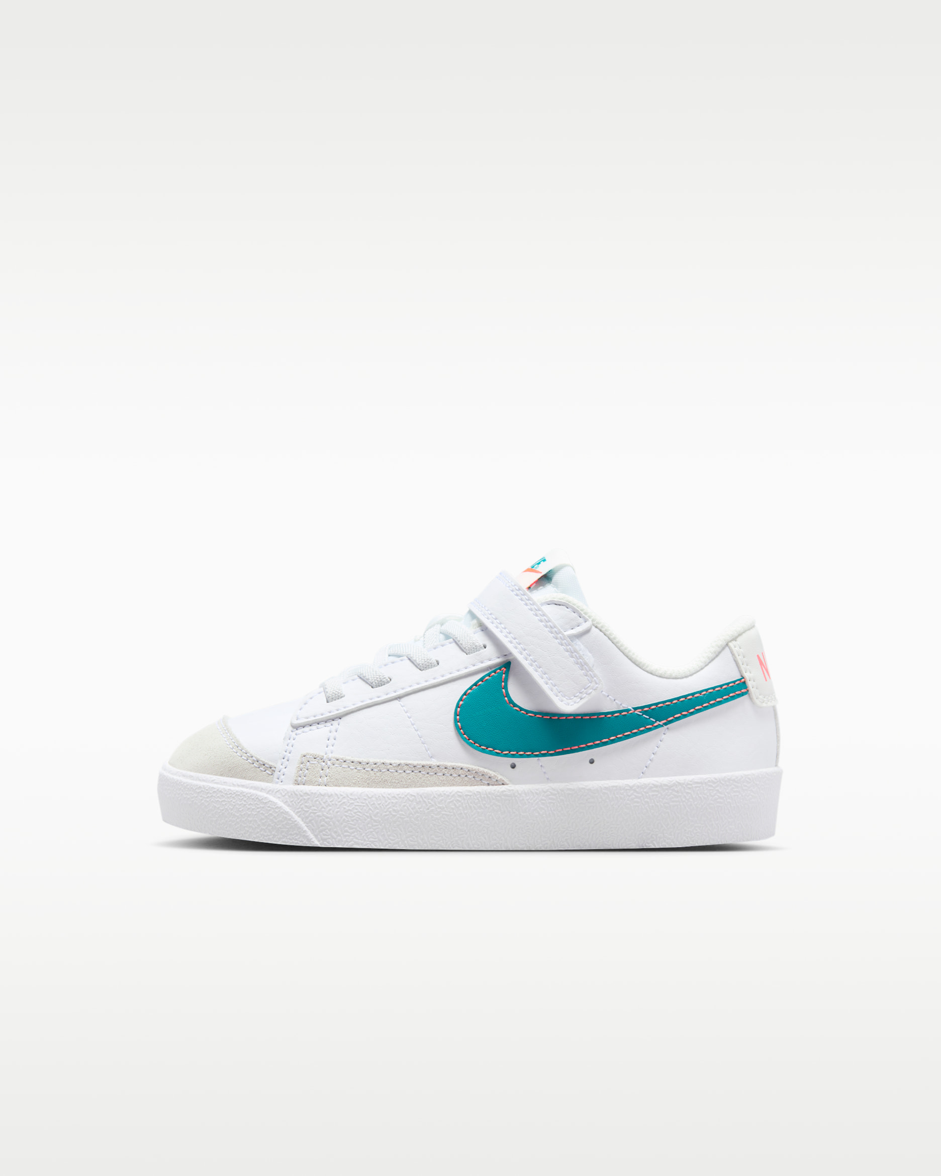 Nike Blazer Low '77 Younger Kids' Shoes - White/White/Summit White/Aquamarine