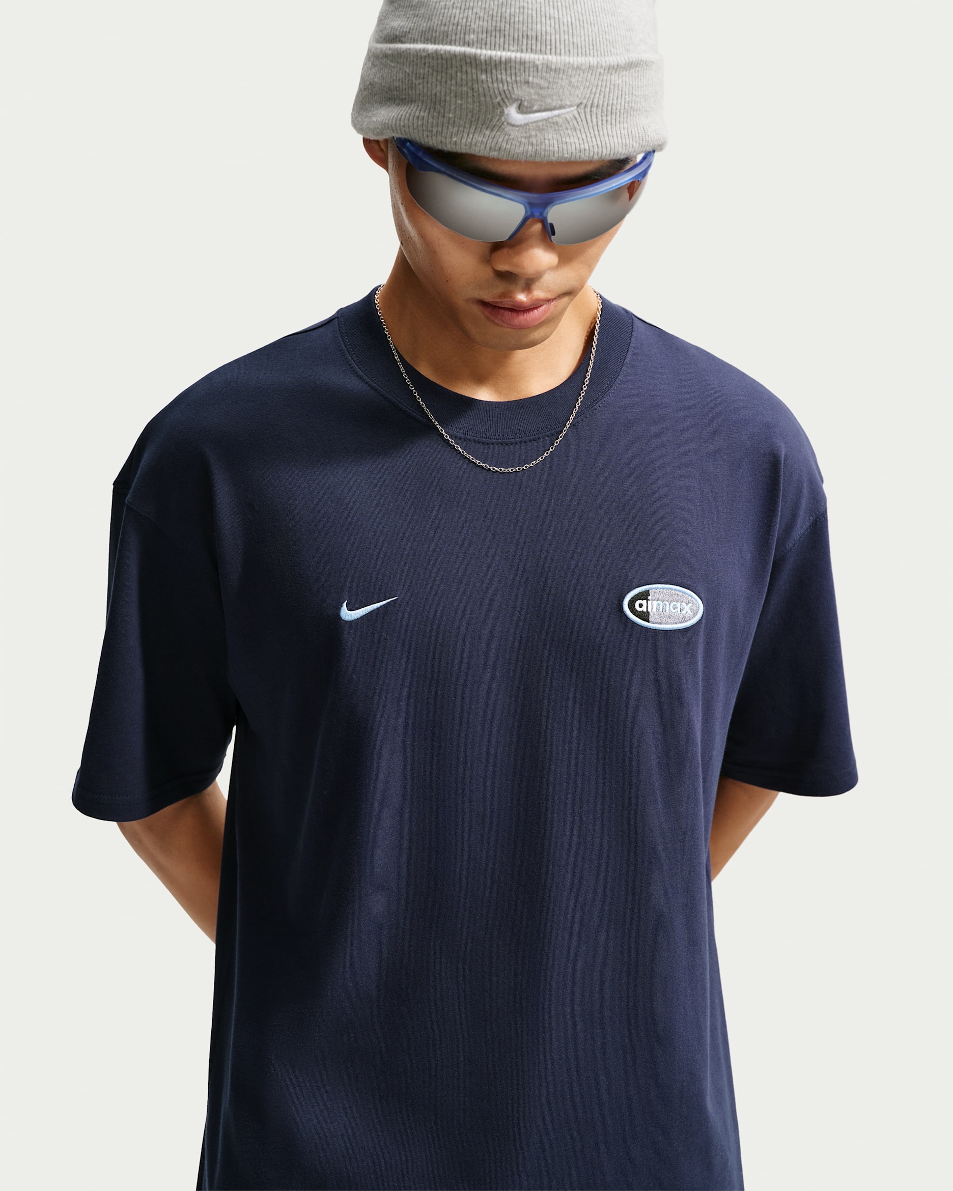 Nike Sportswear Men's T-Shirt - Obsidian/Psychic Blue