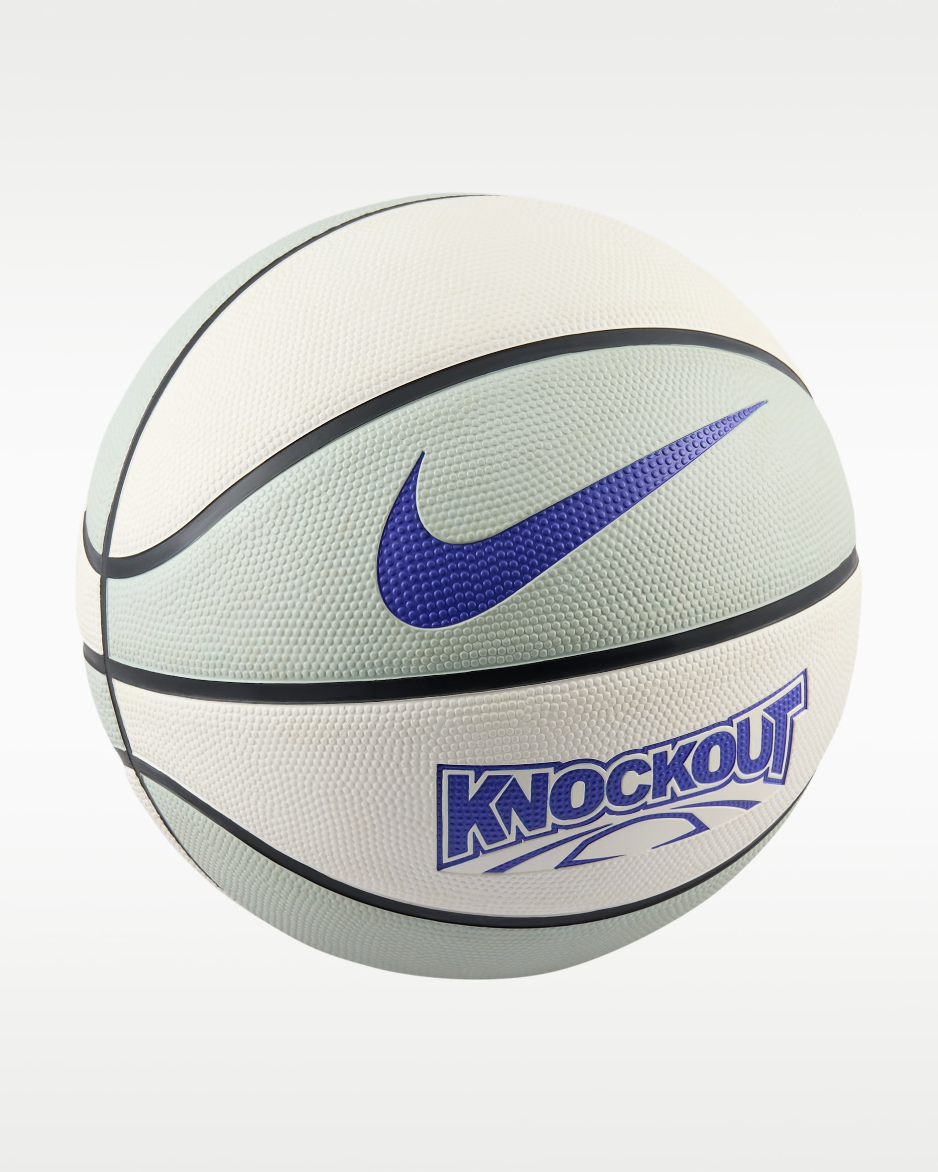 Piłka do koszykówki do gry na zewnątrz (bez powietrza) Nike Knockout - Light Silver/Sail/Czerń/Dark Concord