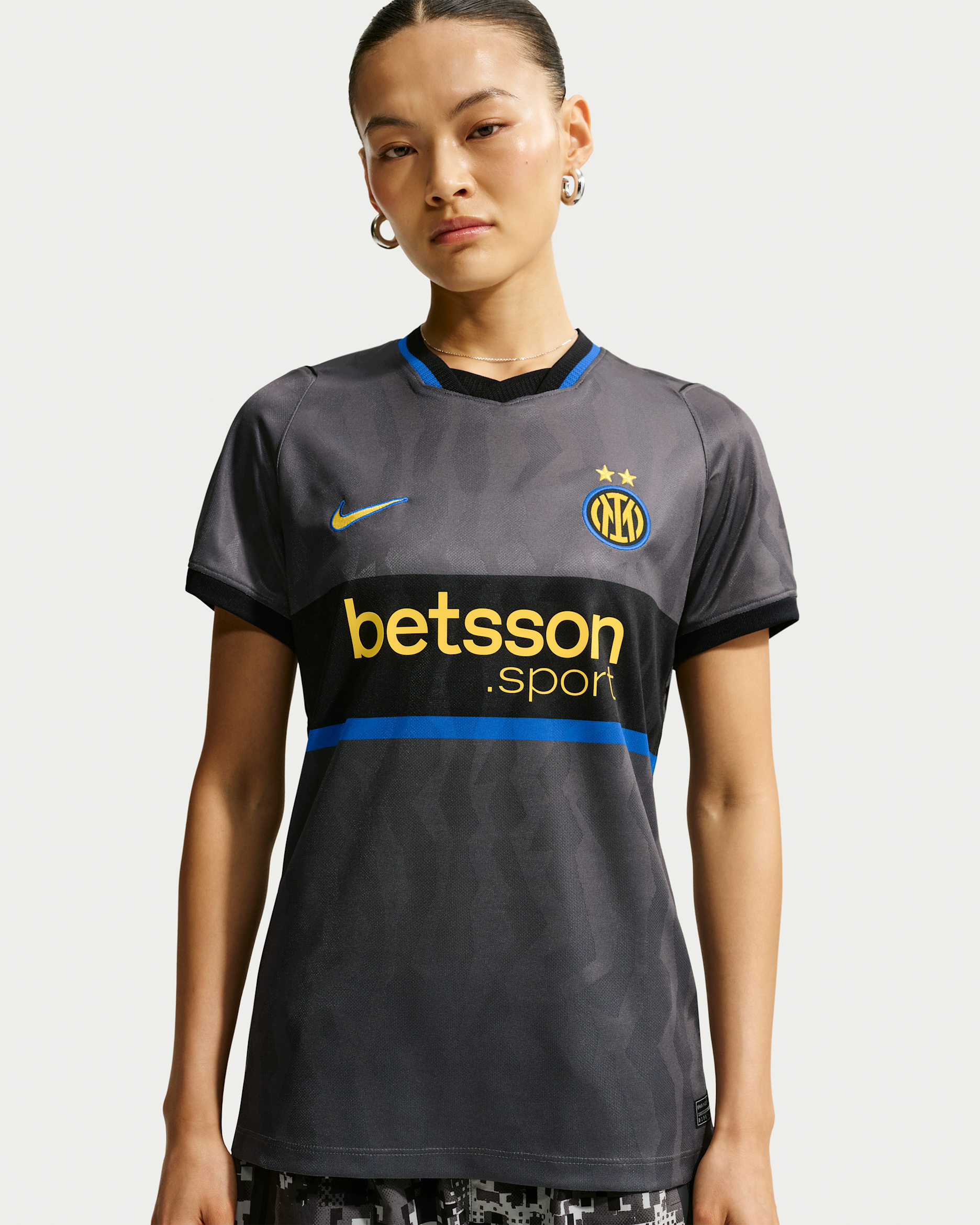Tercera equipación Stadium Inter de Milán 2026/27 Camiseta de fútbol Replica Nike Dri-FIT - Hombre - Iron Grey/Negro/Tour Yellow