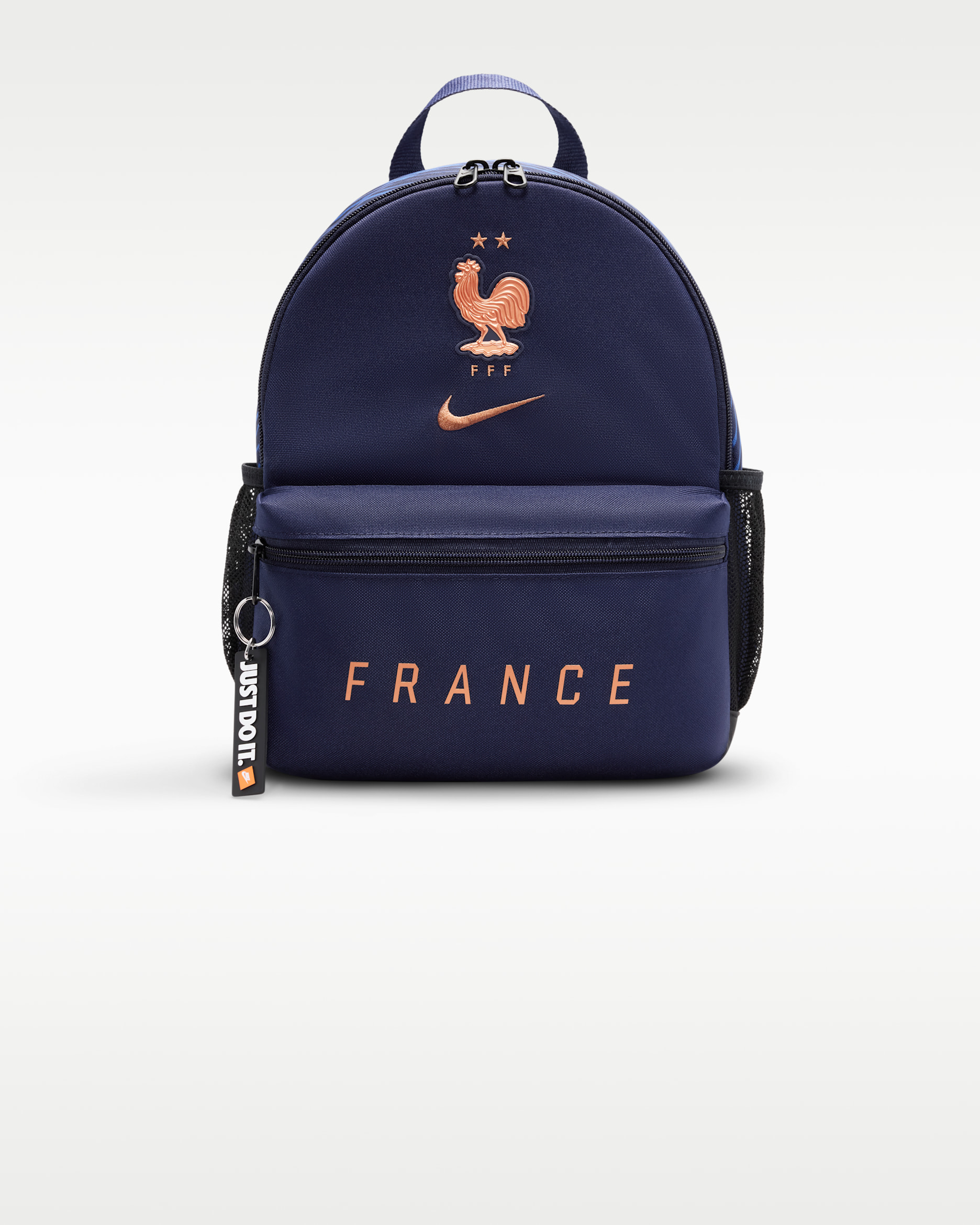 Mini batoh Francie 2026/27 JDI Mini batoh Nike JDI pro starší děti - Blackened Blue/Game Royal/Metallic Copper