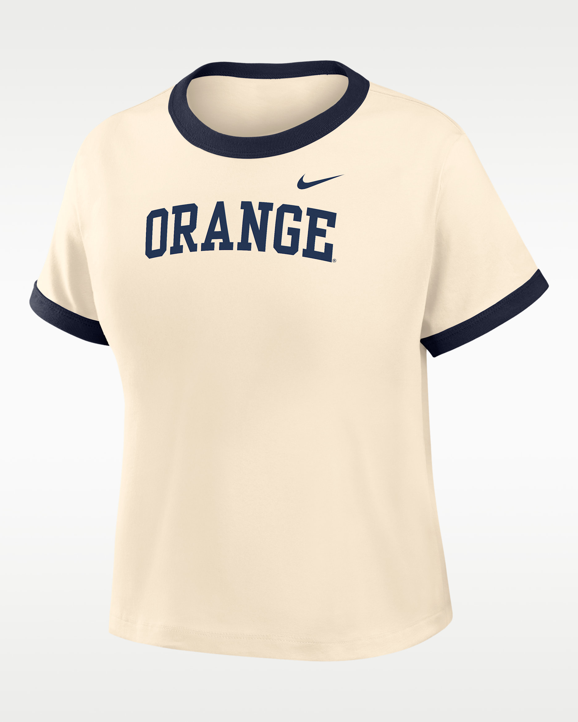 Nike College (Syracuse Women's Ringer T-Shirt - Natural/College Navy