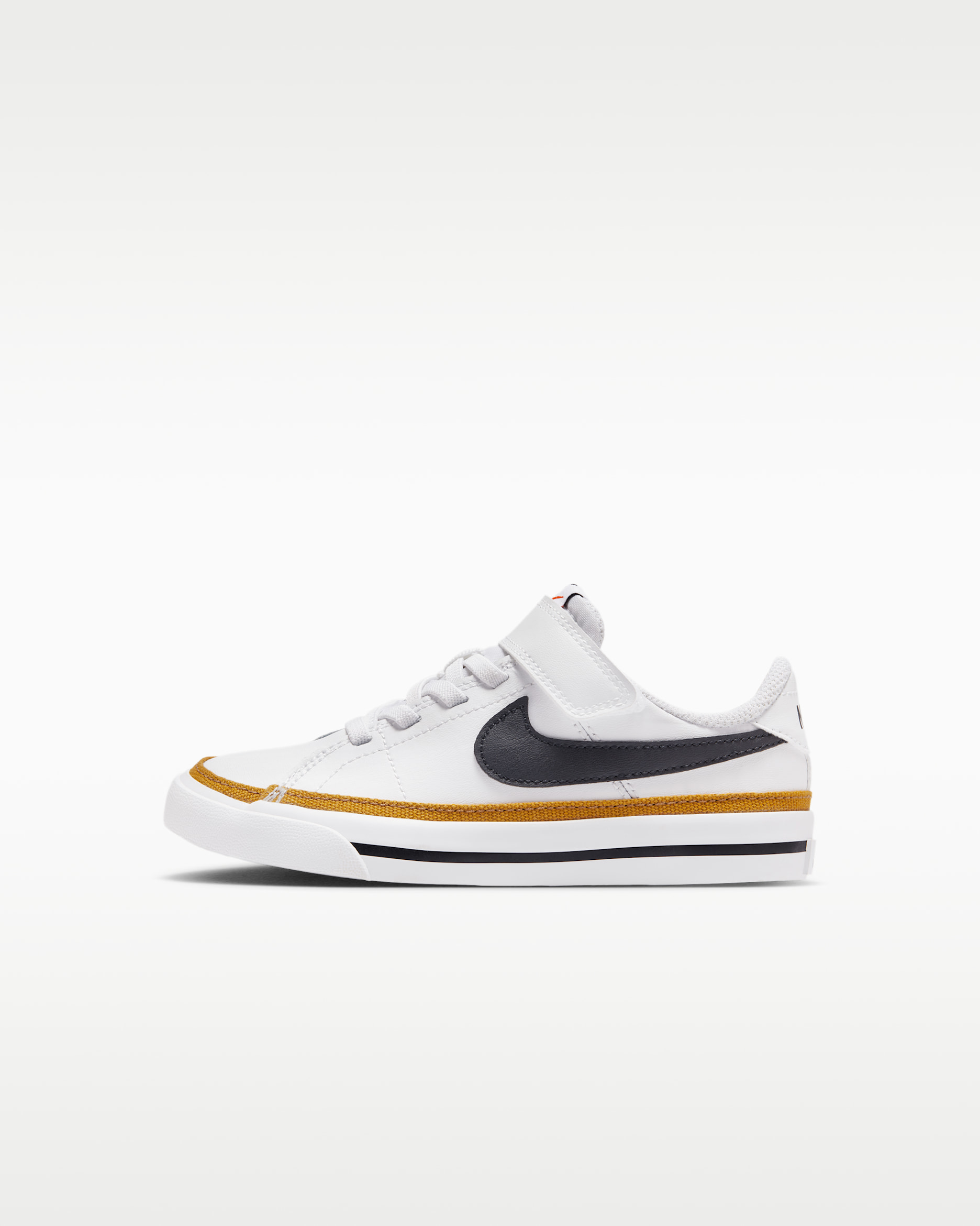Tenis para niños de preescolar Nike Court Legacy - Blanco/Ocre desierto/Marrón claro goma/Negro