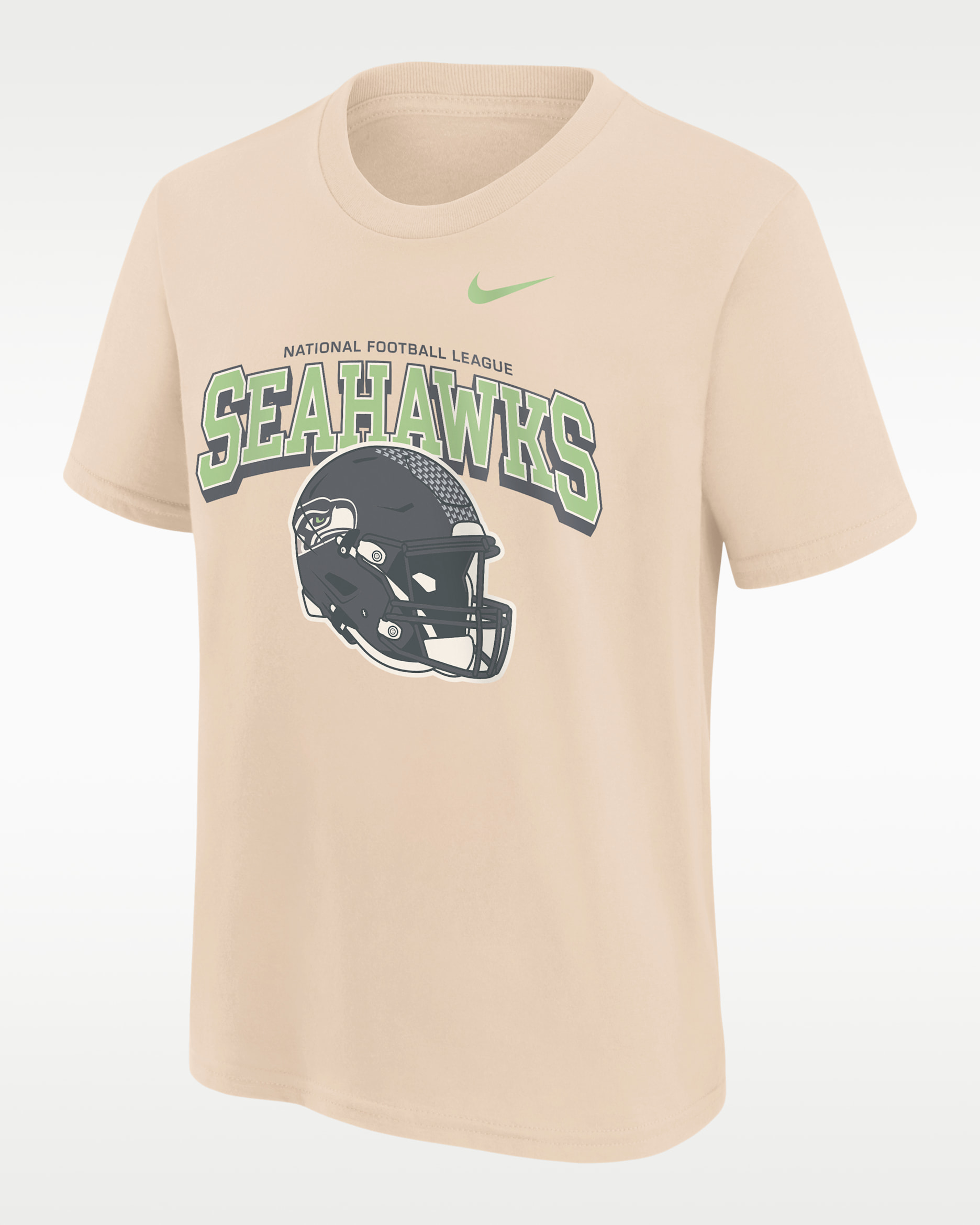 Seattle Seahawks Vintage Mod Easy Lane Big Kids' Nike NFL Short-Sleeve T-Shirt - Natural