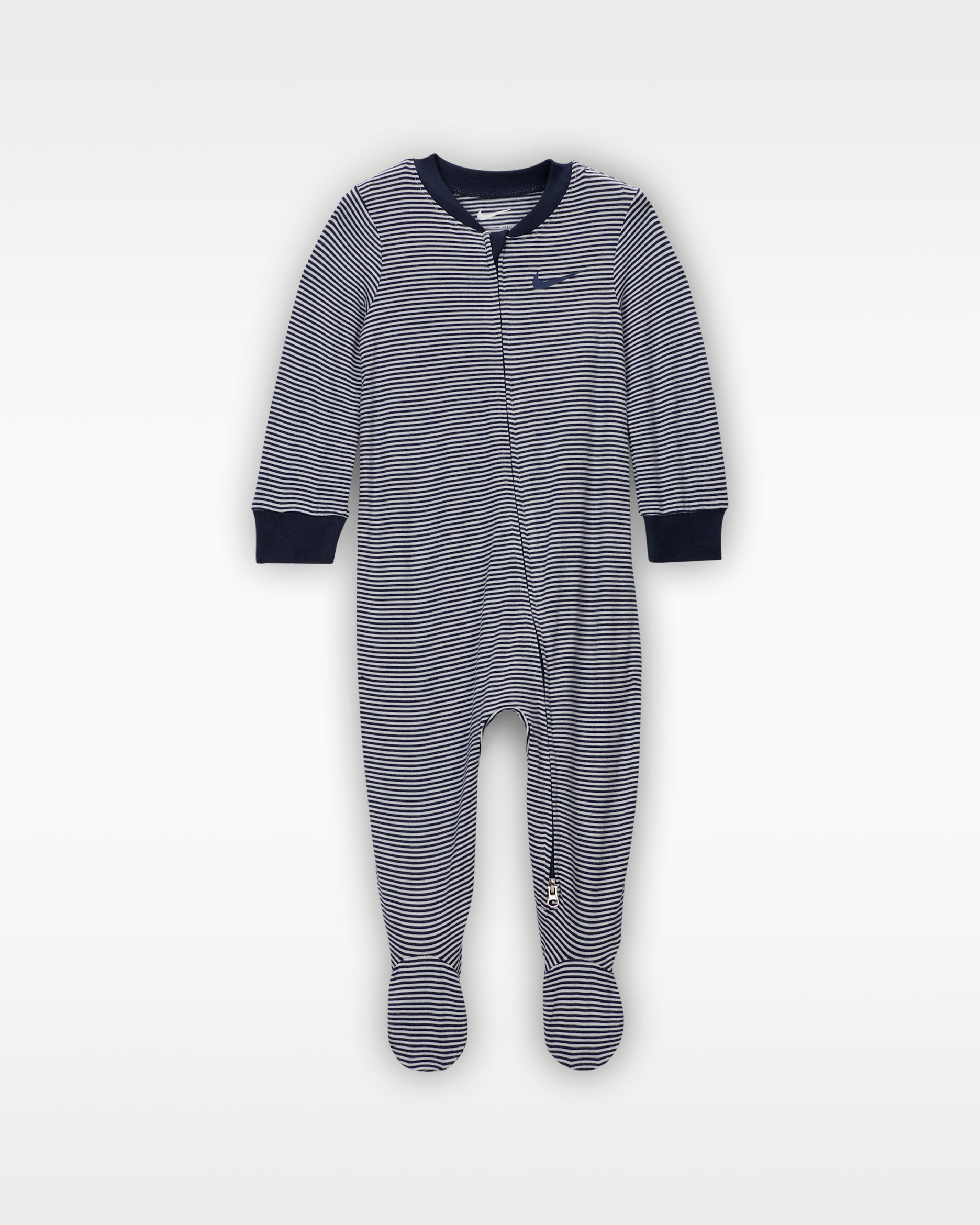 Nike Baby Striped Footed Coverall - Midnight Navy