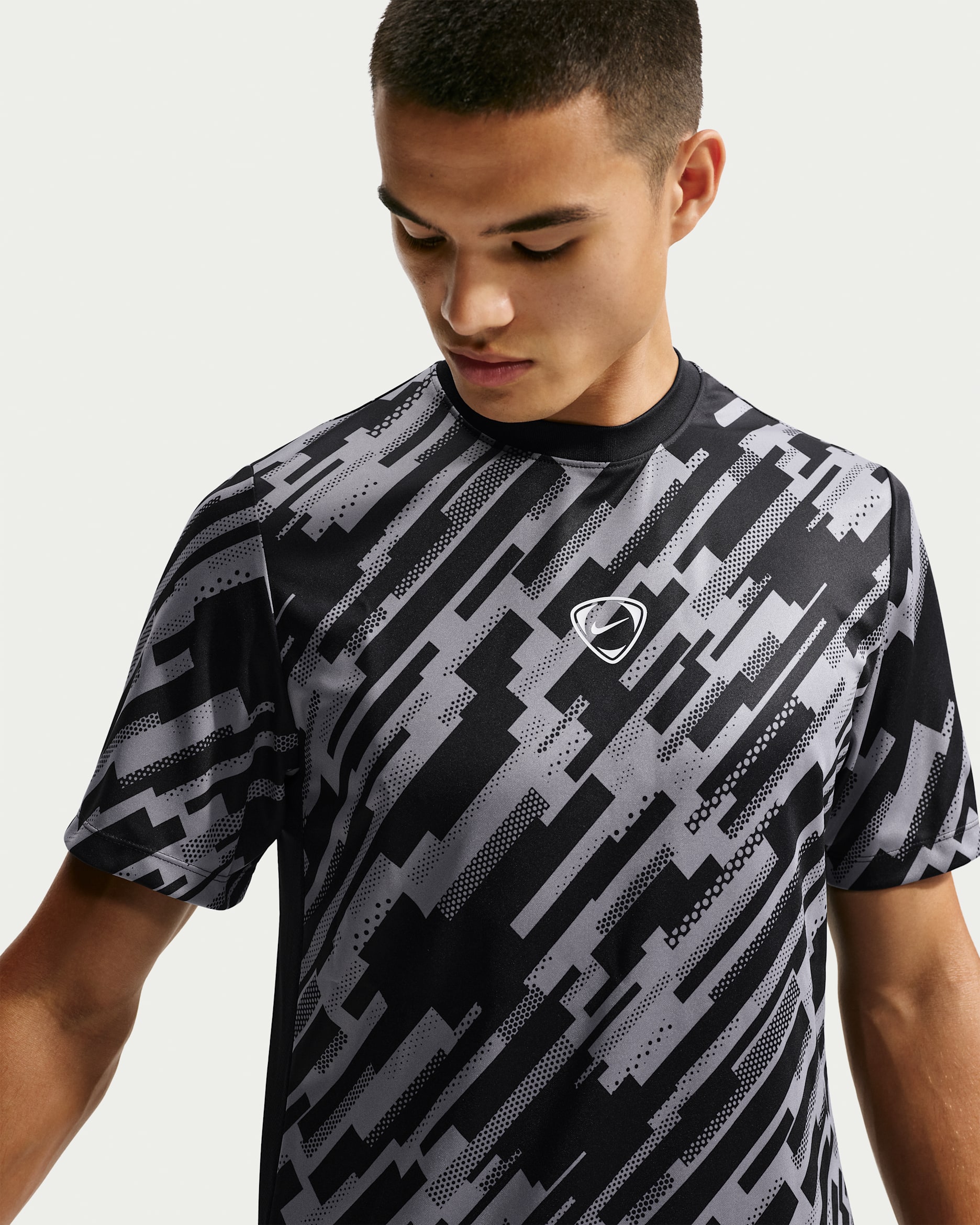 Nike Academy+ Men's Dri-FIT Football Short-Sleeve Top - Black/Cool Grey/White