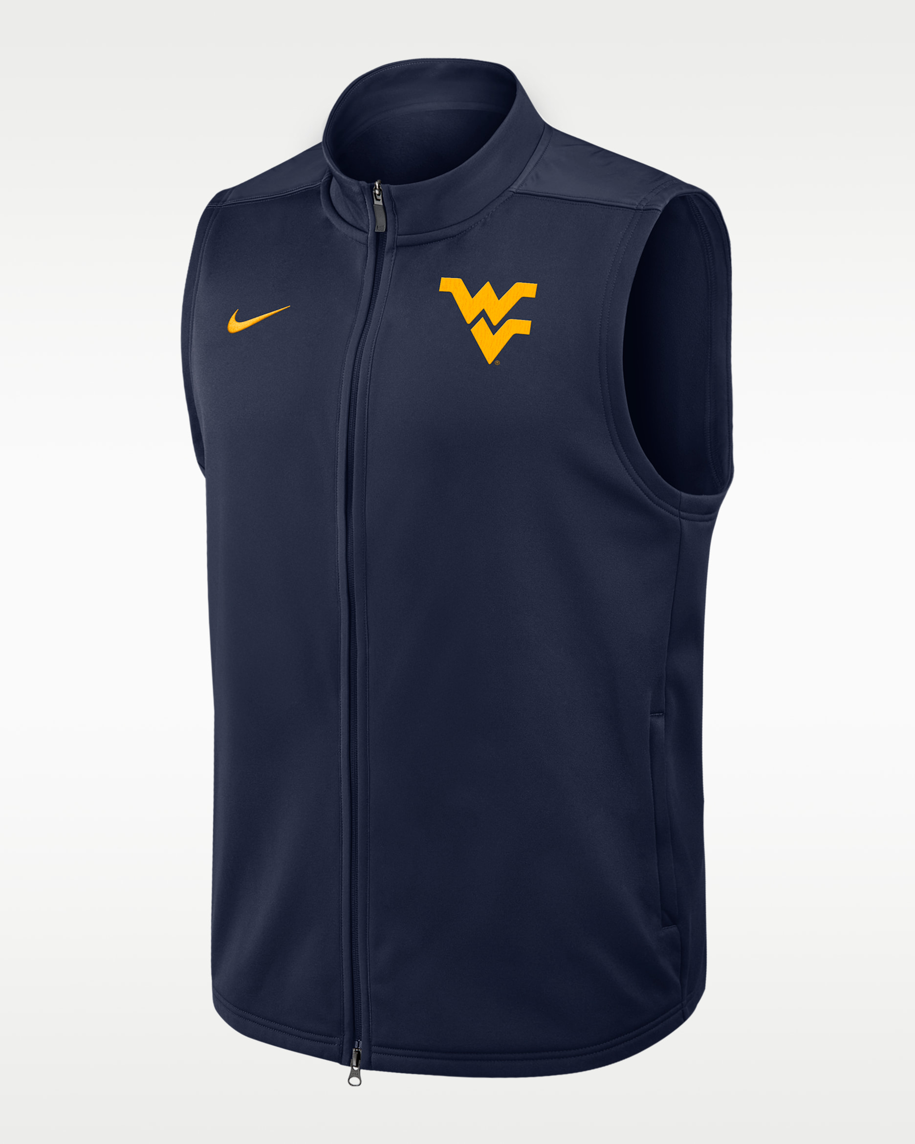 West Virginia Victory Men's Nike Therma-FIT College Full-Zip Vest - Navy