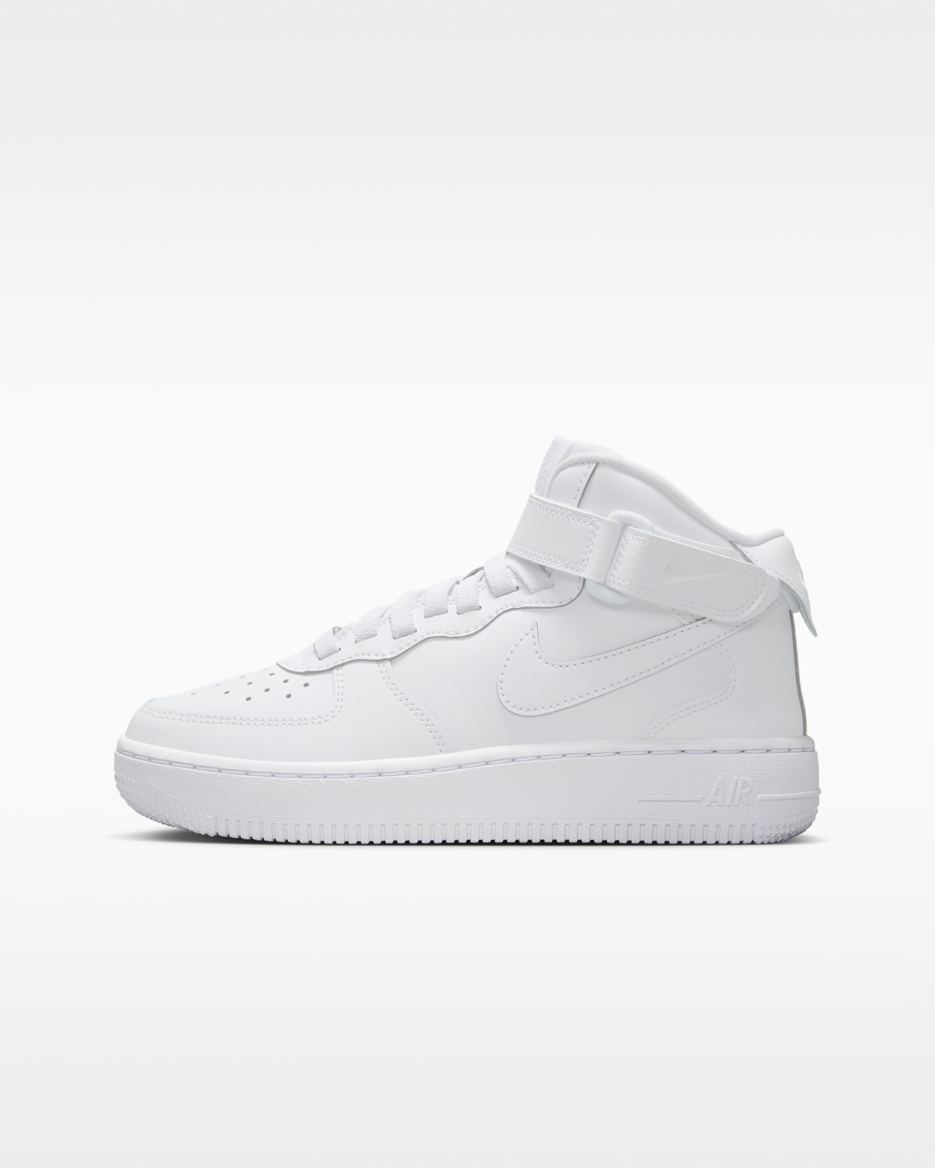 Nike Air Force 1 中筒鞋 EasyOn 大童鞋款 - 白色/白色/白色