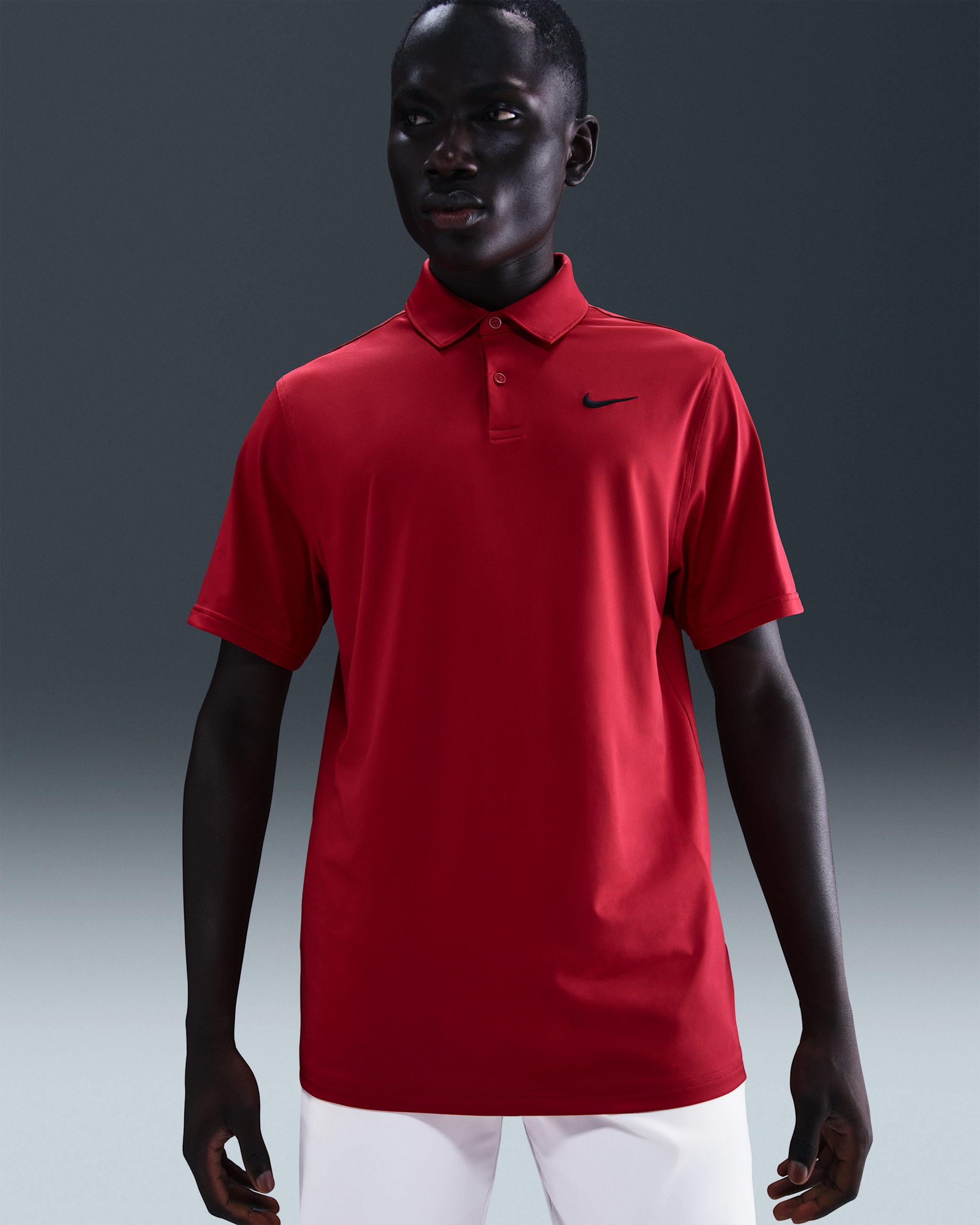 Polo de golf Dri-FIT con logotipo en el pecho para hombre Nike Velocity - Rojo gimnasio/Negro