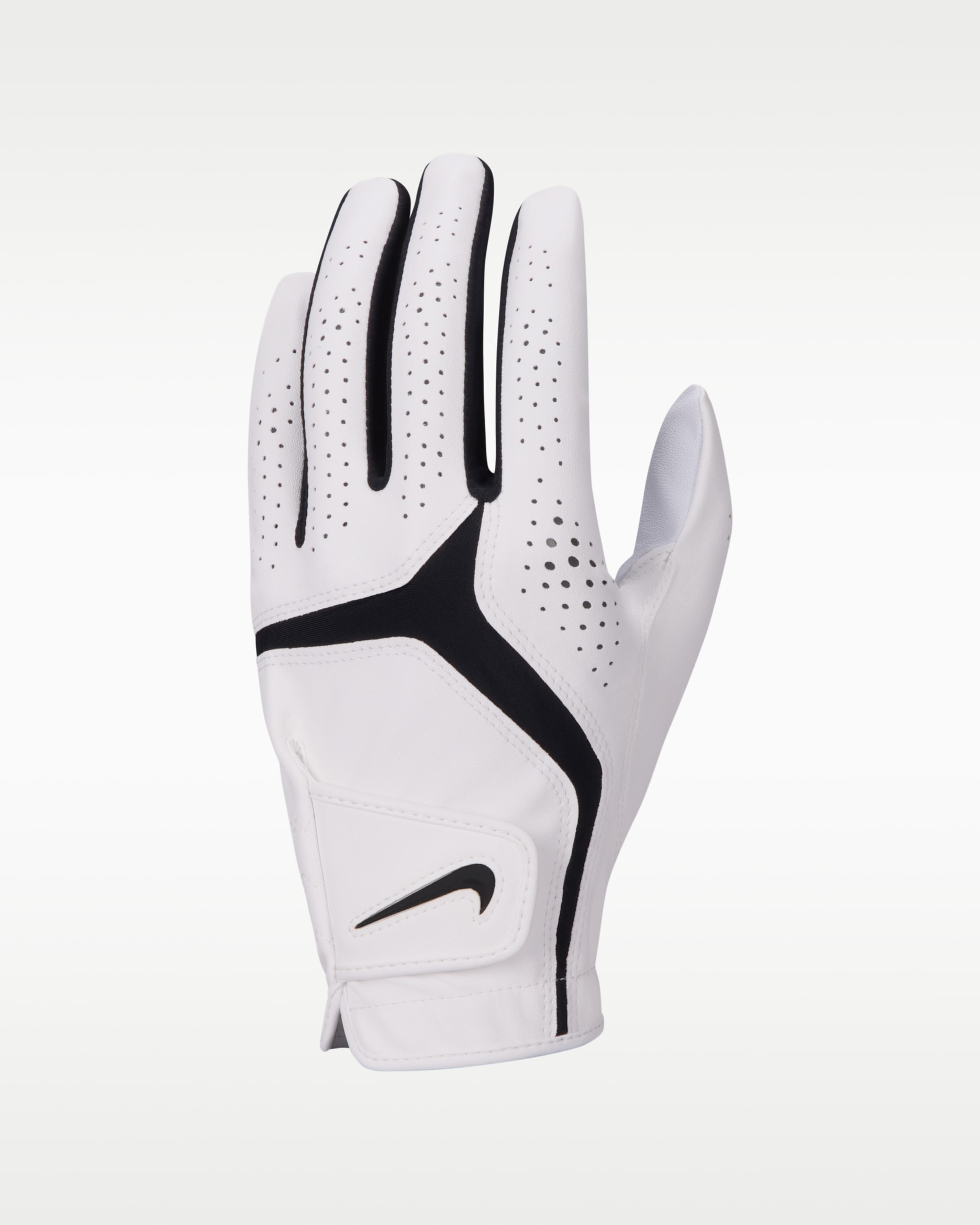 Nike Dura Feel 10 golfkesztyű (normál, balkezes) (három darabos csomag) - Pearl White/Pearl White/Fekete