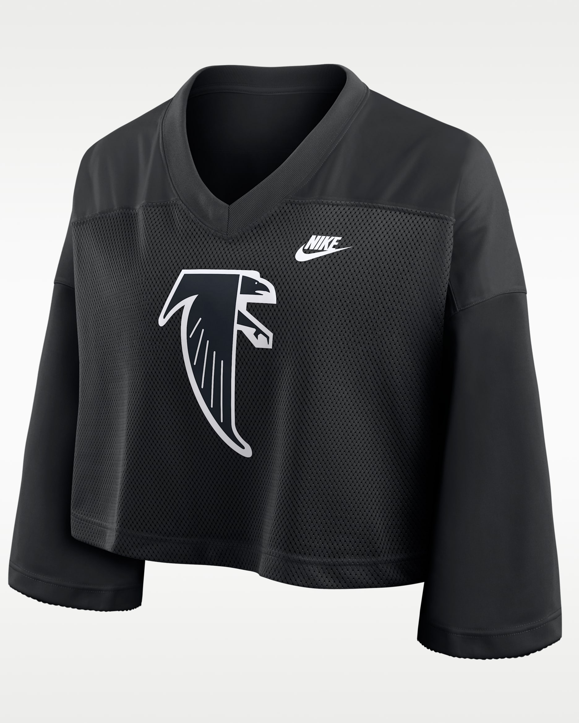 Atlanta Falcons Rewind Fashion Women's Nike Dri-FIT NFL Cropped Jersey - Black