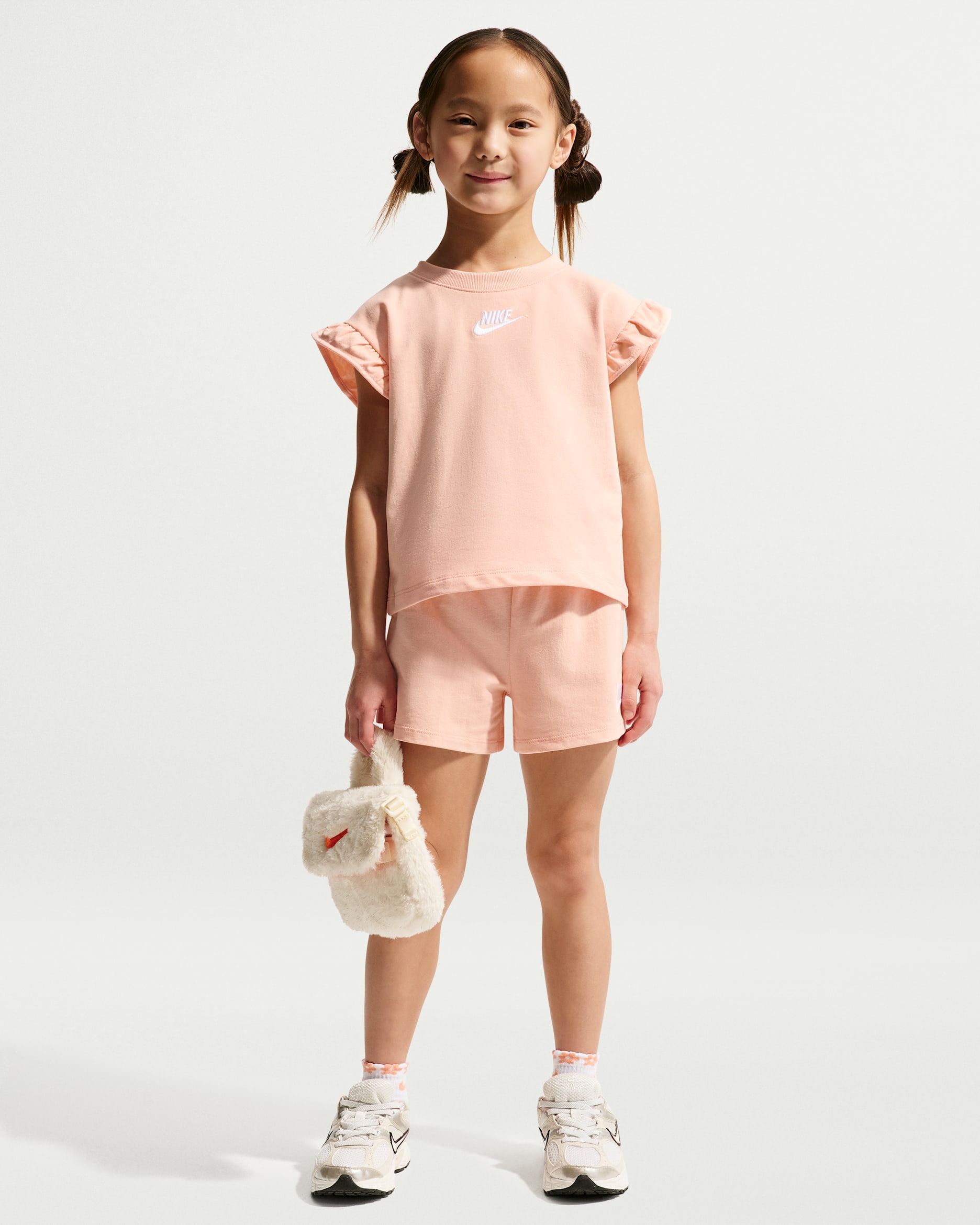 나이키 리틀키즈 투피스 베이비 프렌치 테리 세트 - 아틱 오렌지