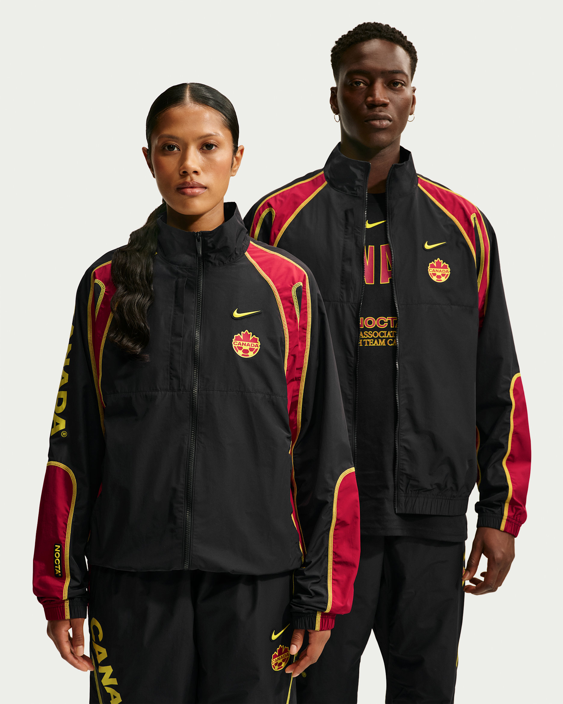 Canada x NOCTA Men's Woven Track Jacket - Black/Gym Red/Sonic Yellow/Sonic Yellow