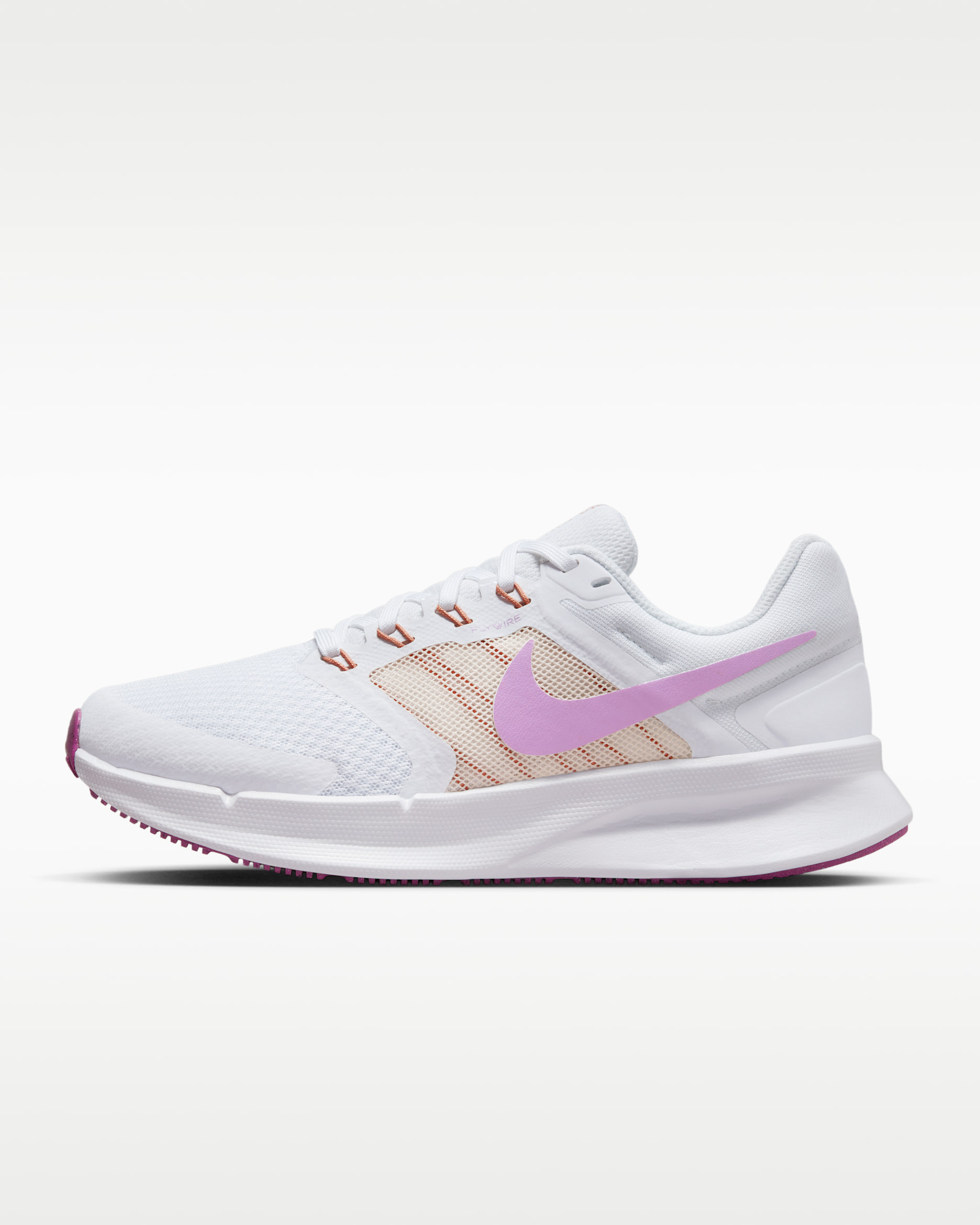 Nike Run Swift 3 Women's Road Running Shoes - White/Guava Ice/Amber Brown/Rush Fuchsia