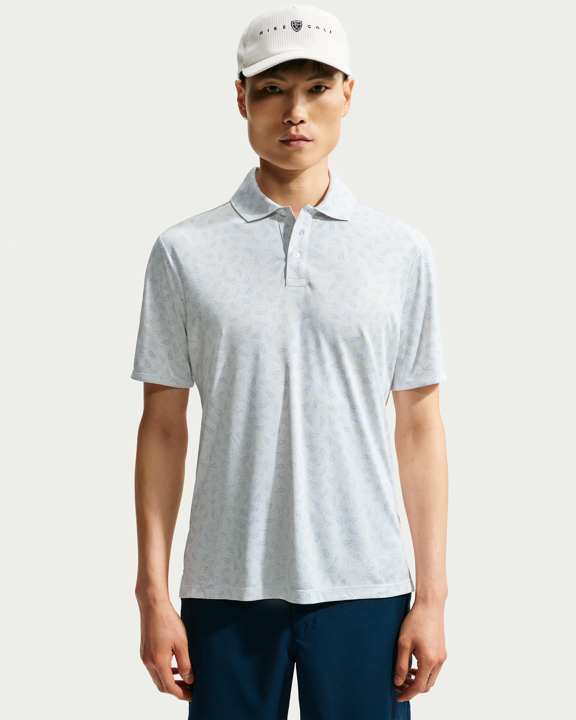 Nike パー メンズ Dri-FIT プリント ゴルフポロ - ホワイト
