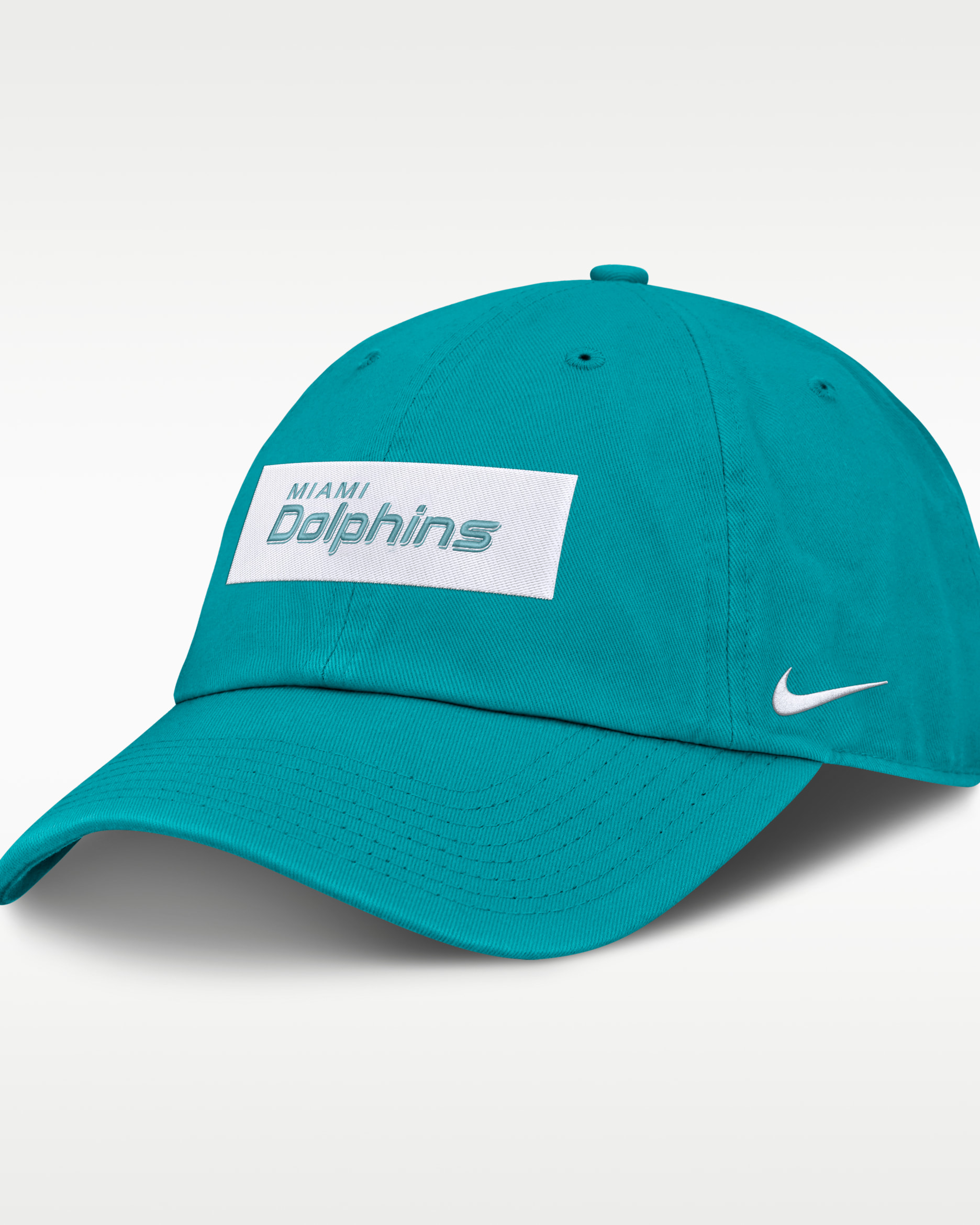 Miami Dolphins Primetime Club Wordmark Men's Nike NFL Adjustable Hat - Aqua