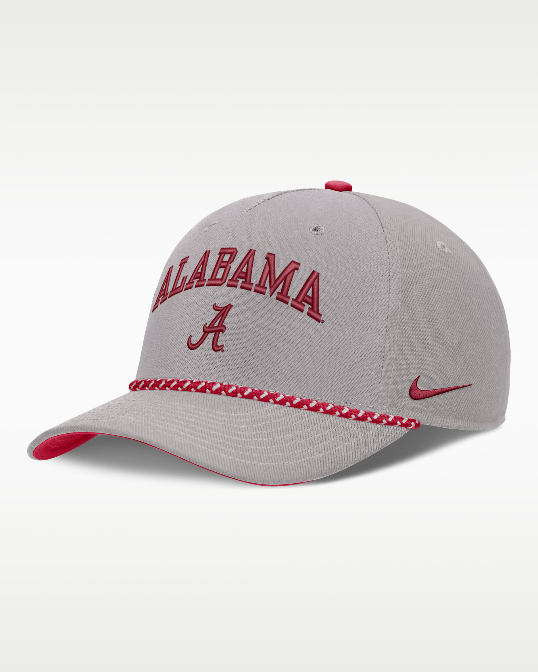 Alabama Primetime Rise Rope Men's Nike College Adjustable Hat - Grey