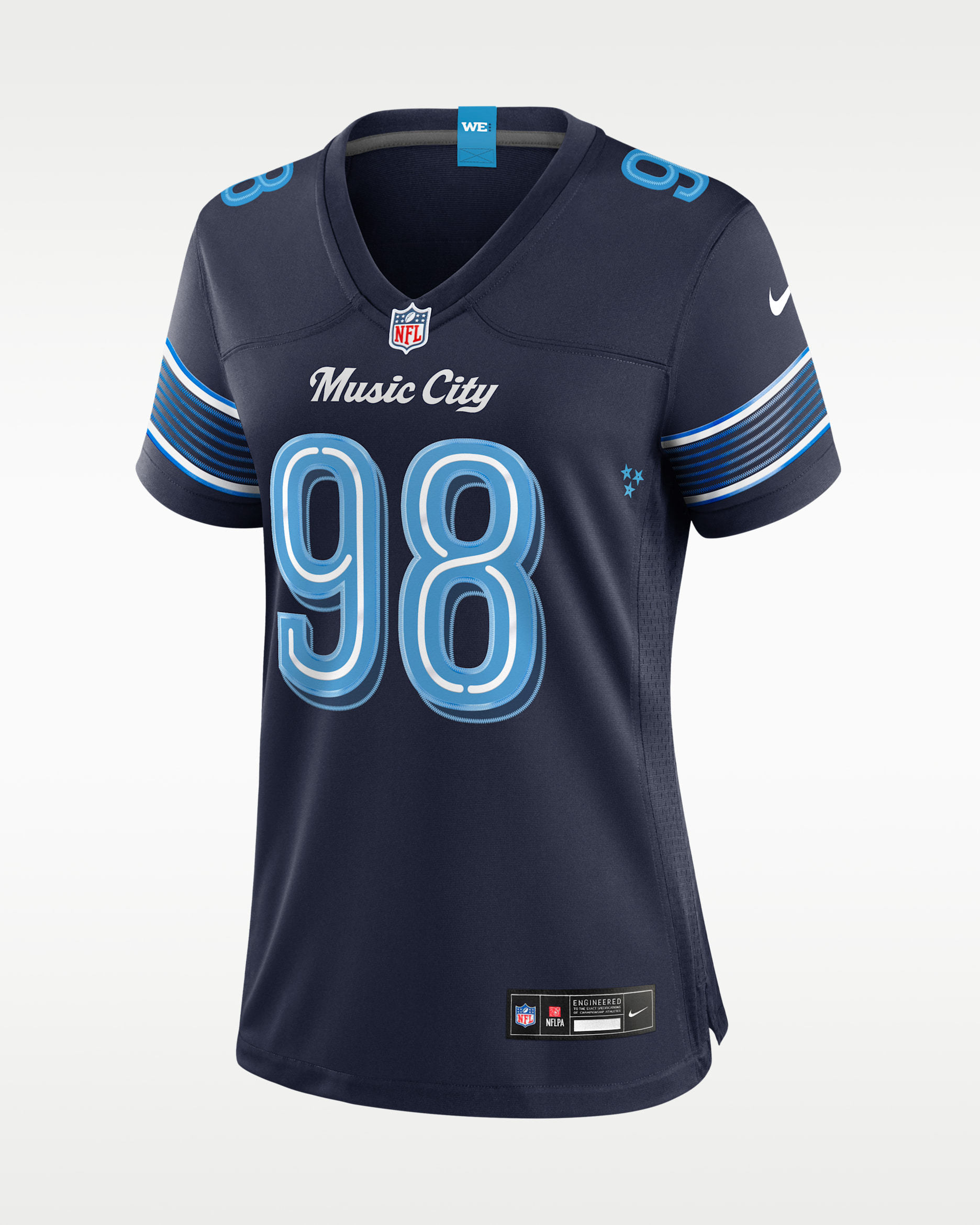 Jeffery Simmons Tennessee Titans Rivalries Collection Women's Nike NFL Game Jersey - Navy