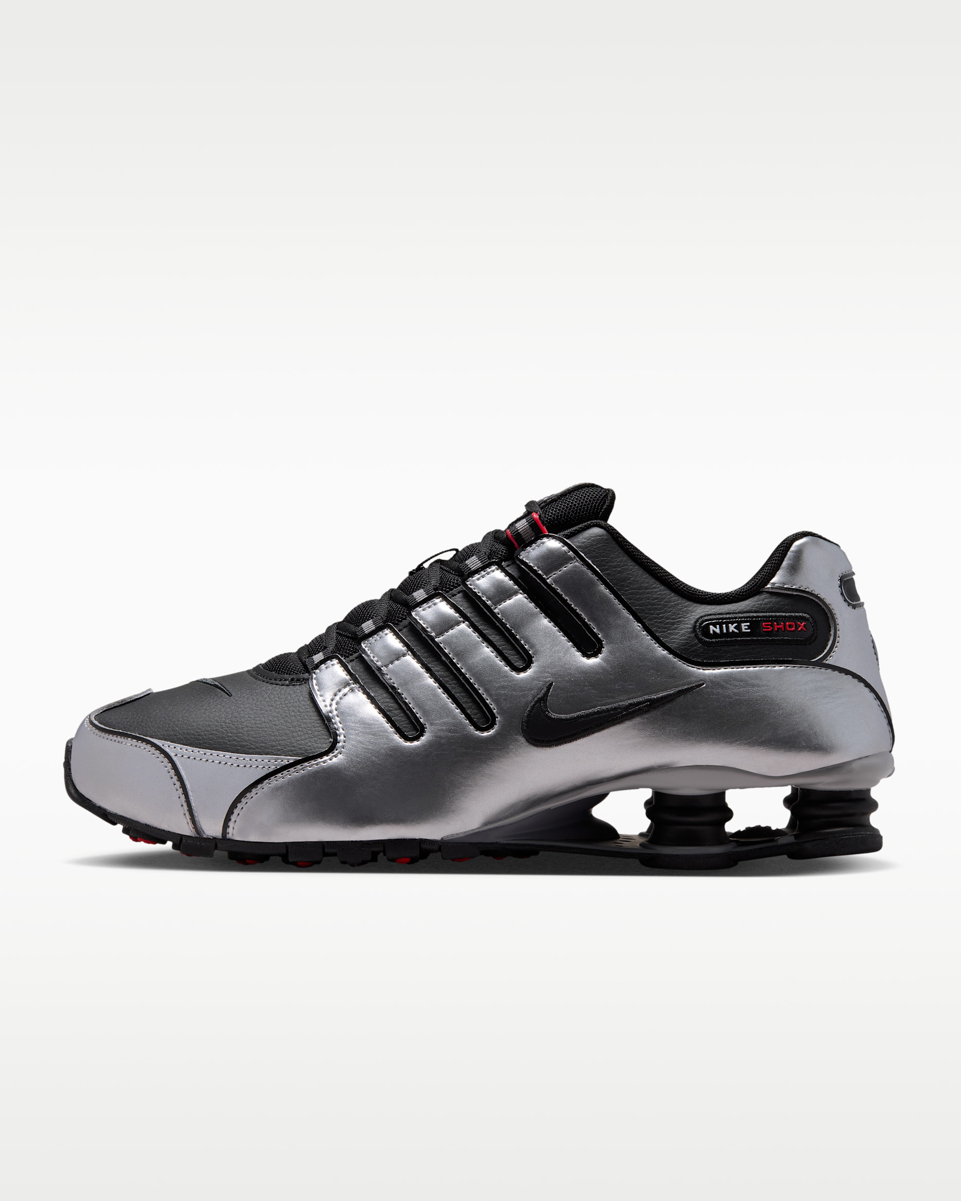 Nike Shox NZ Men's Shoes - Black/Metallic Silver/University Red/Black